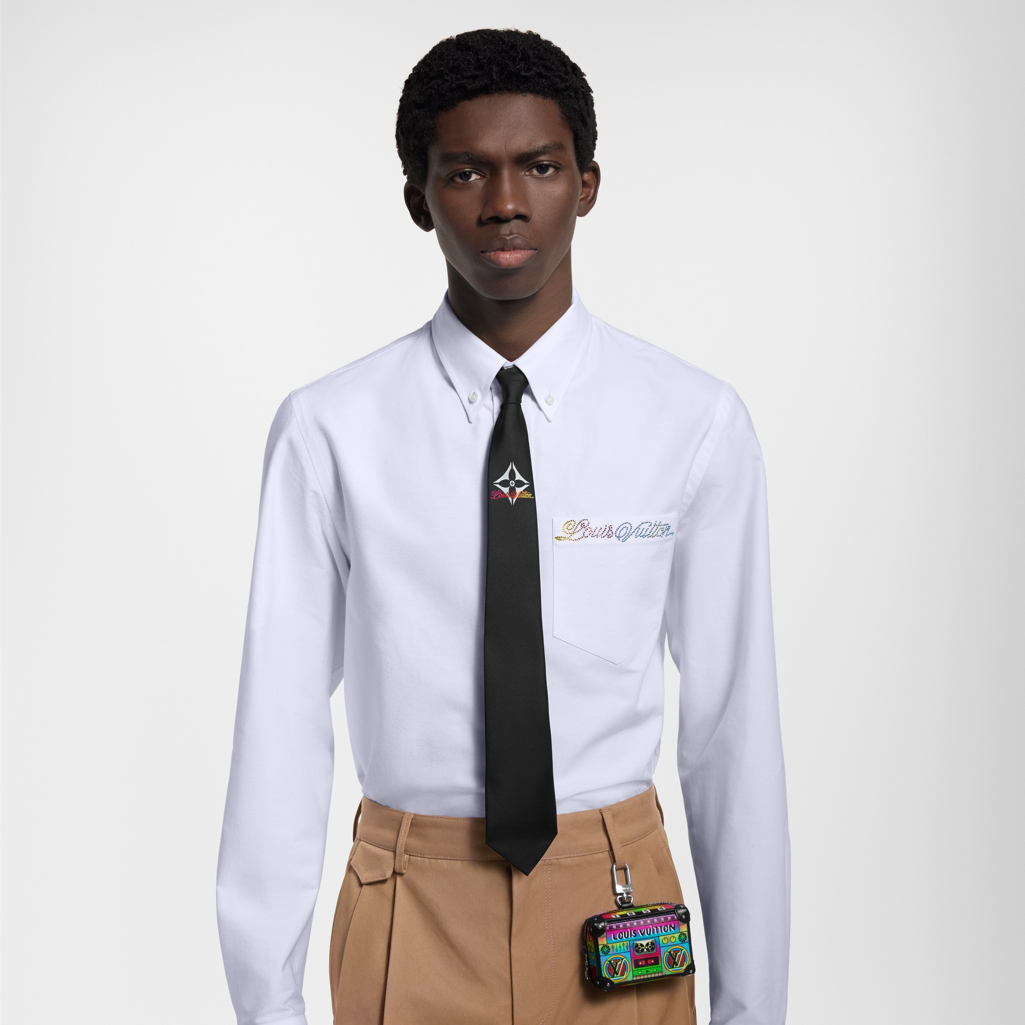 S00 Accessories Ties and Pocket Squares Louis Vuitton Shading Tie | Louis Vuitton ® (Product zoom)