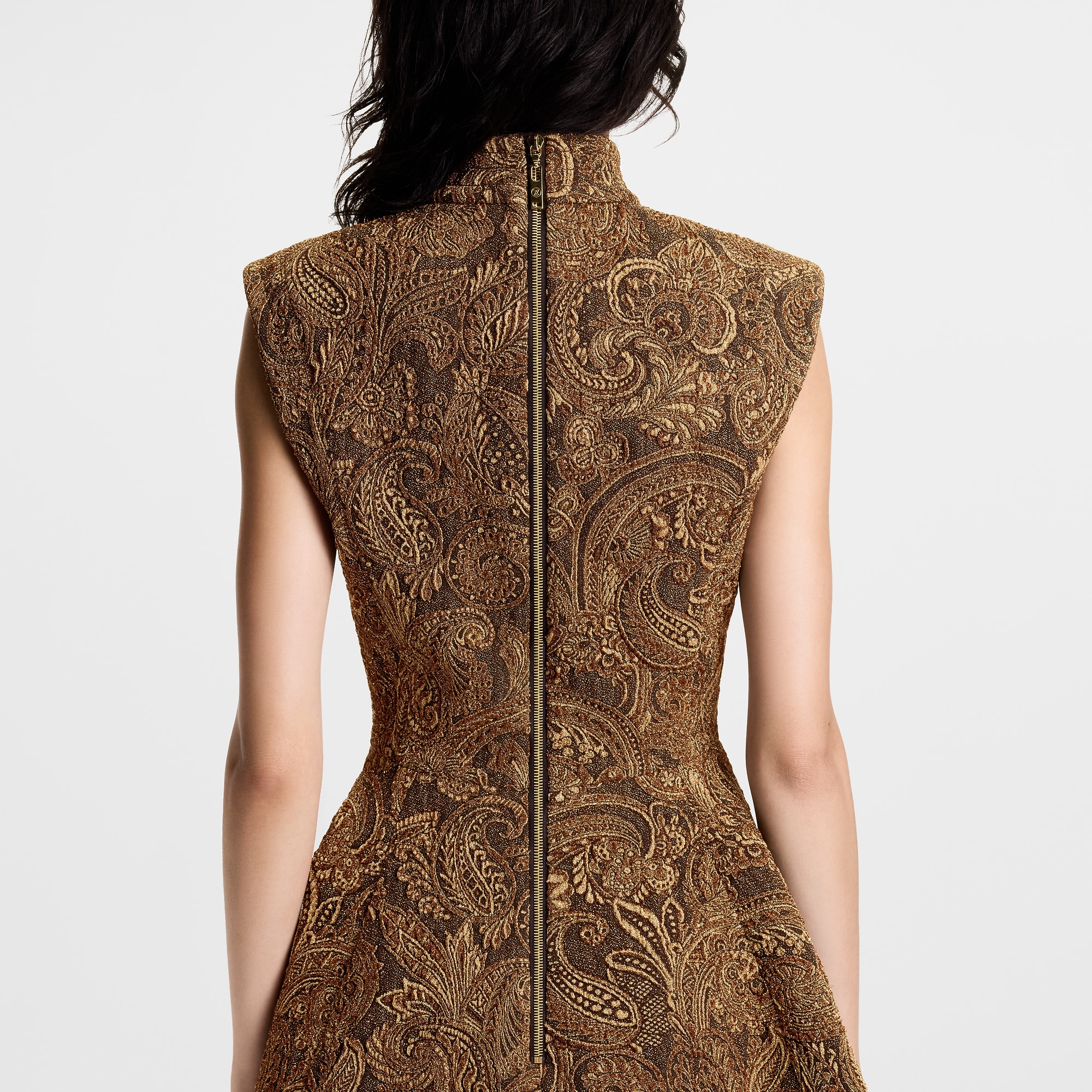 Lurex Jacquard A-Line Dress