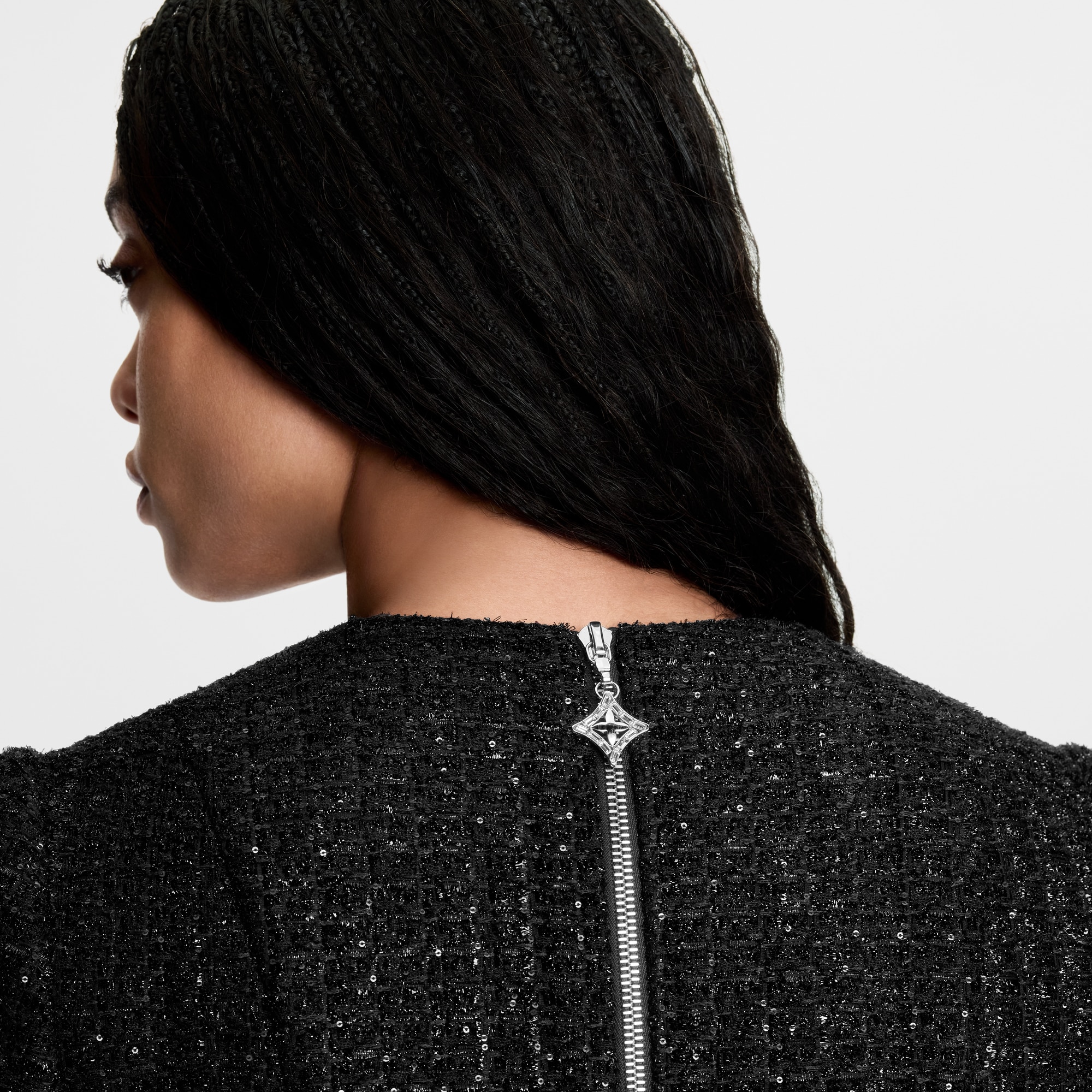  Ready-to-Wear Dresses Lurex Tweed Box Pleat Dress | Louis Vuitton ® (Product zoom)