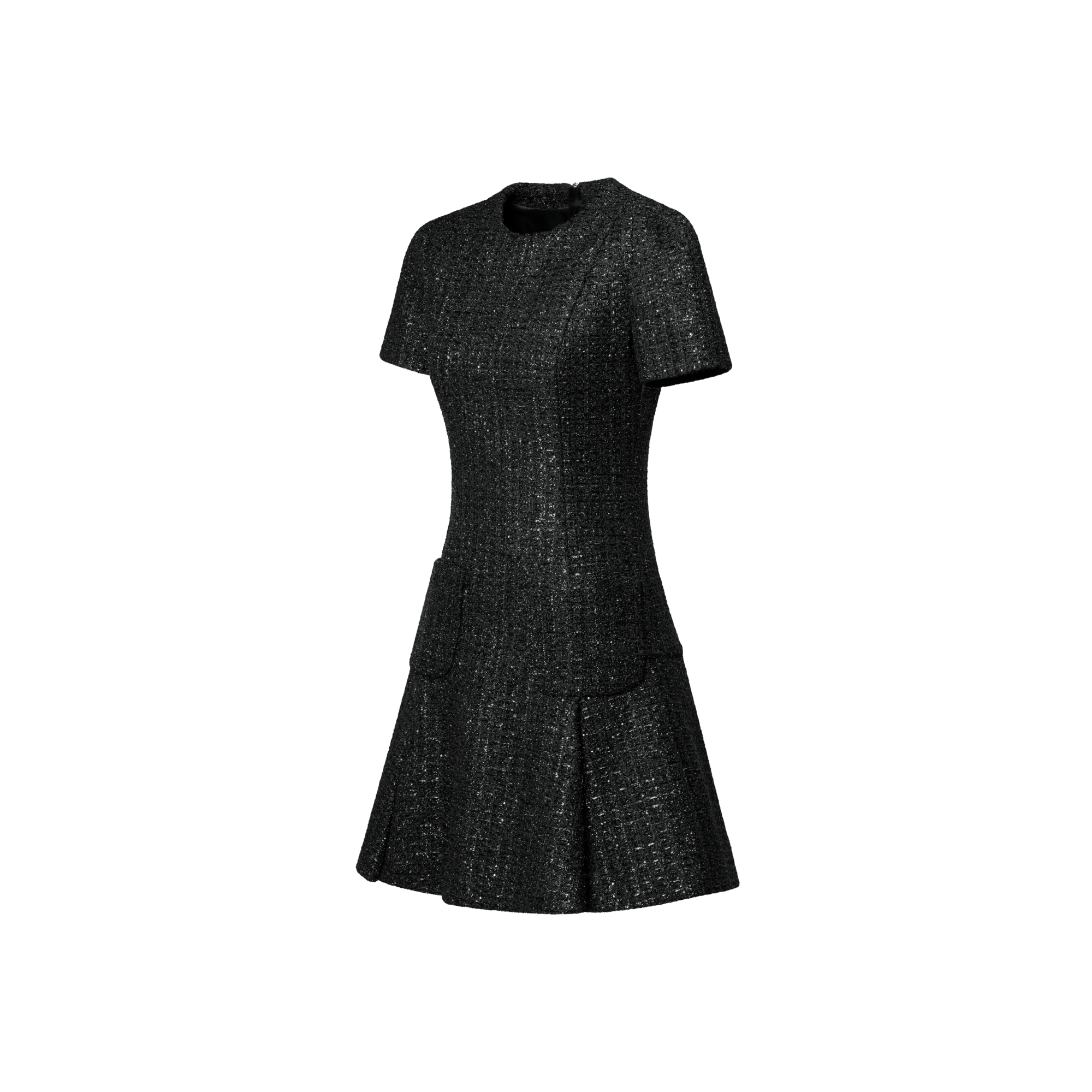  Ready-to-Wear Dresses Lurex Tweed Box Pleat Dress | Louis Vuitton ® (Product zoom)