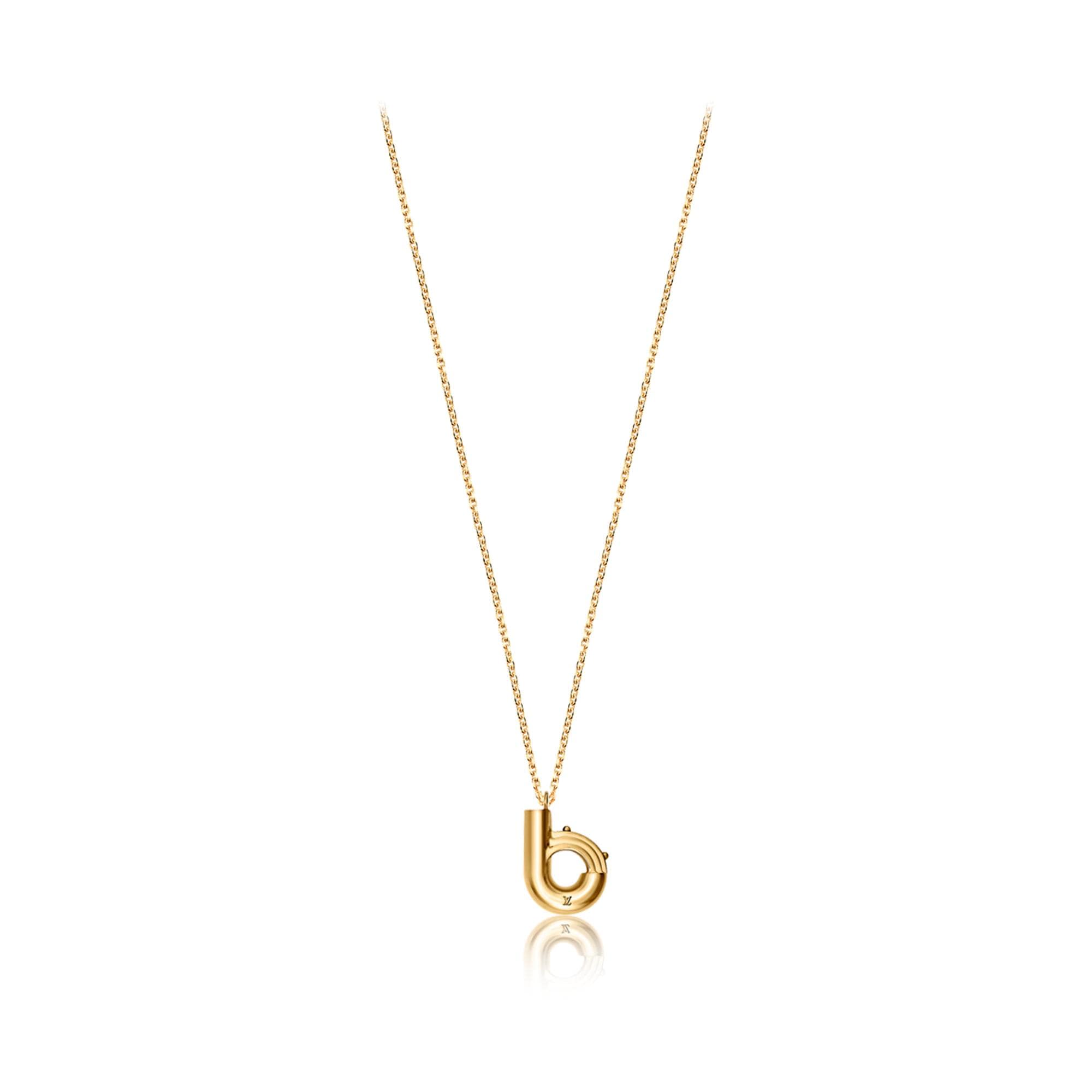 S00 Fashion Jewelry All Fashion Jewelry LV & Me Necklace, Letter B | Louis Vuitton ® (Product zoom)