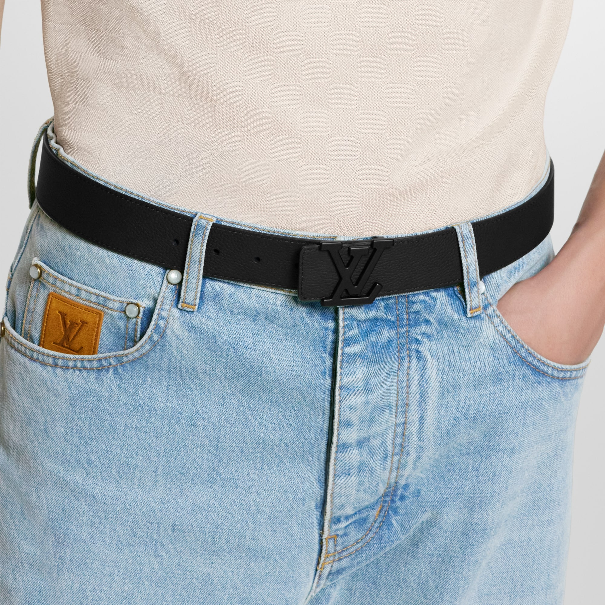 Other Leathers Accessories Belts LV Aerogram 35mm Belt | Louis Vuitton ® (Product zoom)