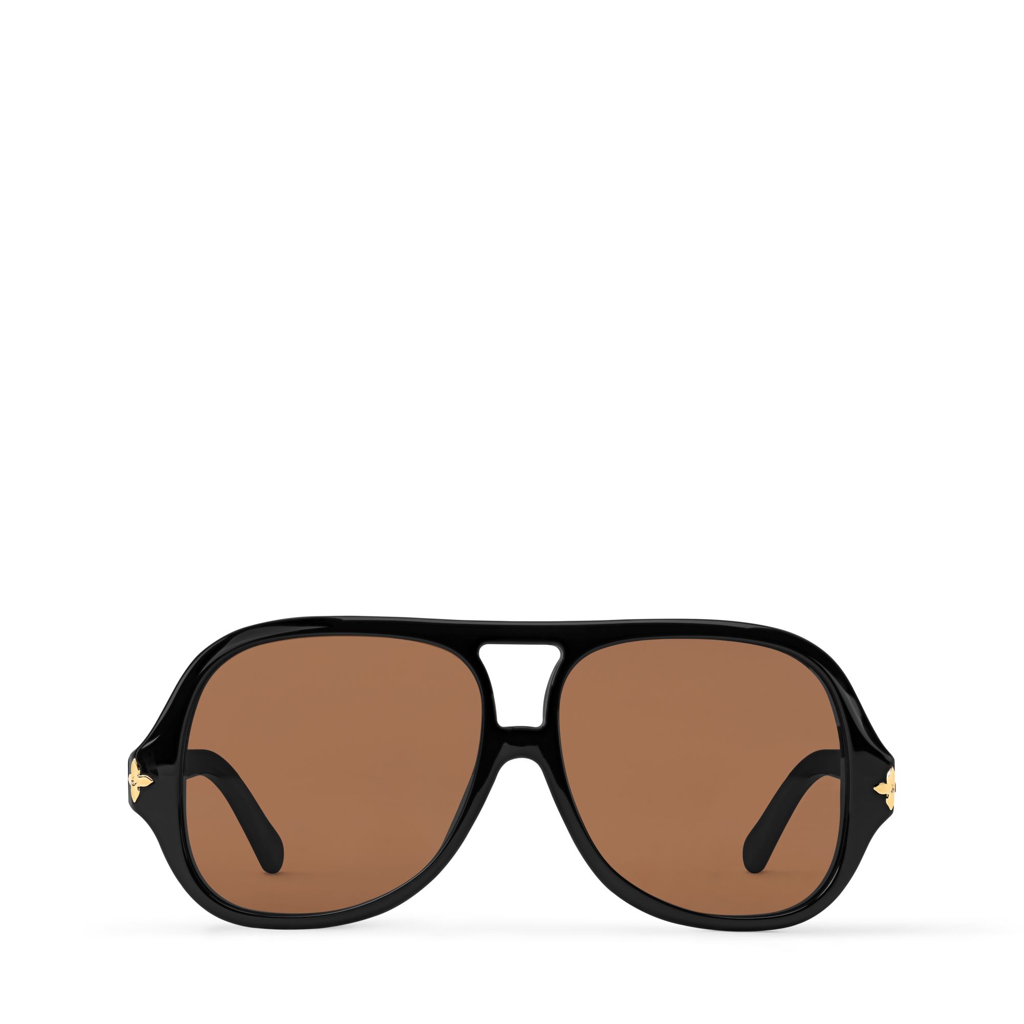 Louis Vuitton Sunglasses Spuson GM Monogram Flower Lame Clear Brown Eyewear Flower Edge Metal Square Sunglasses S00 - Women  main image 3