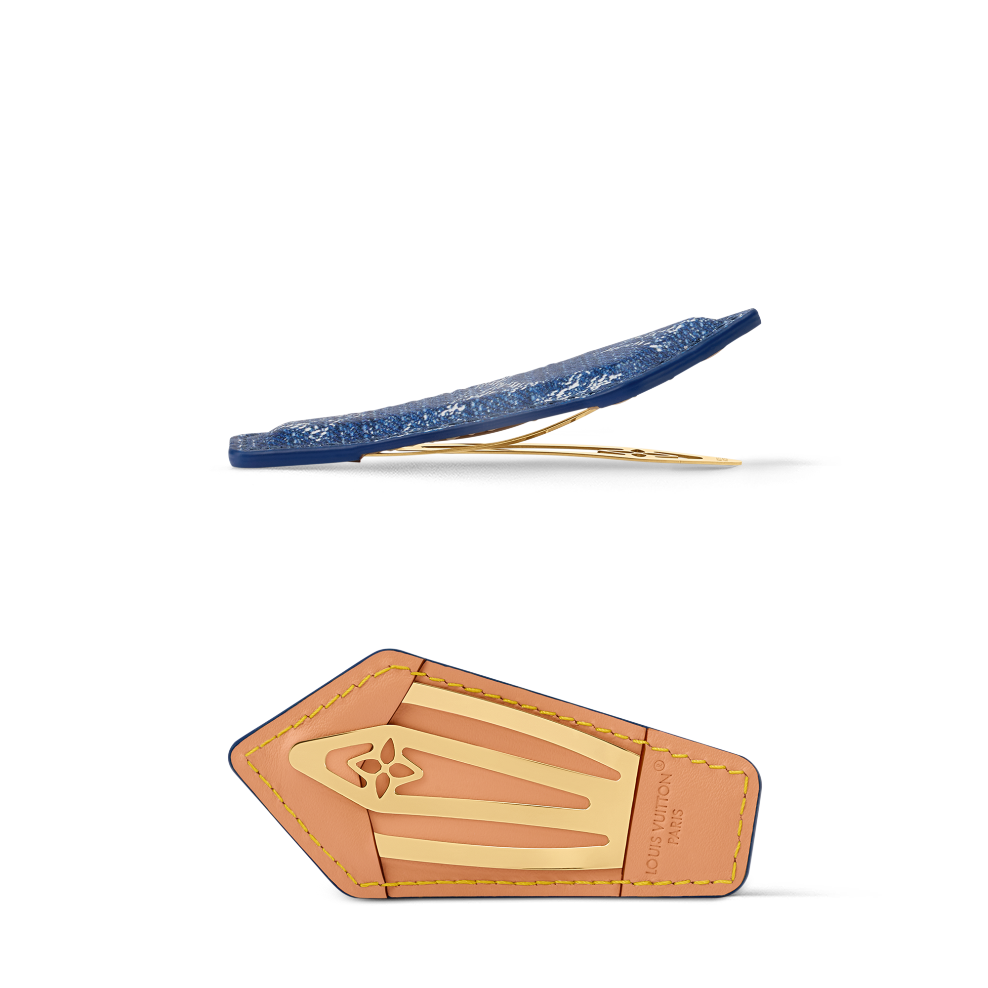 Louis Vuitton Blue Denim upcycled hair clips barrettes set Amazon.com : 2pcs Blue Denim Hair Clips for Women Girls  main image 3
