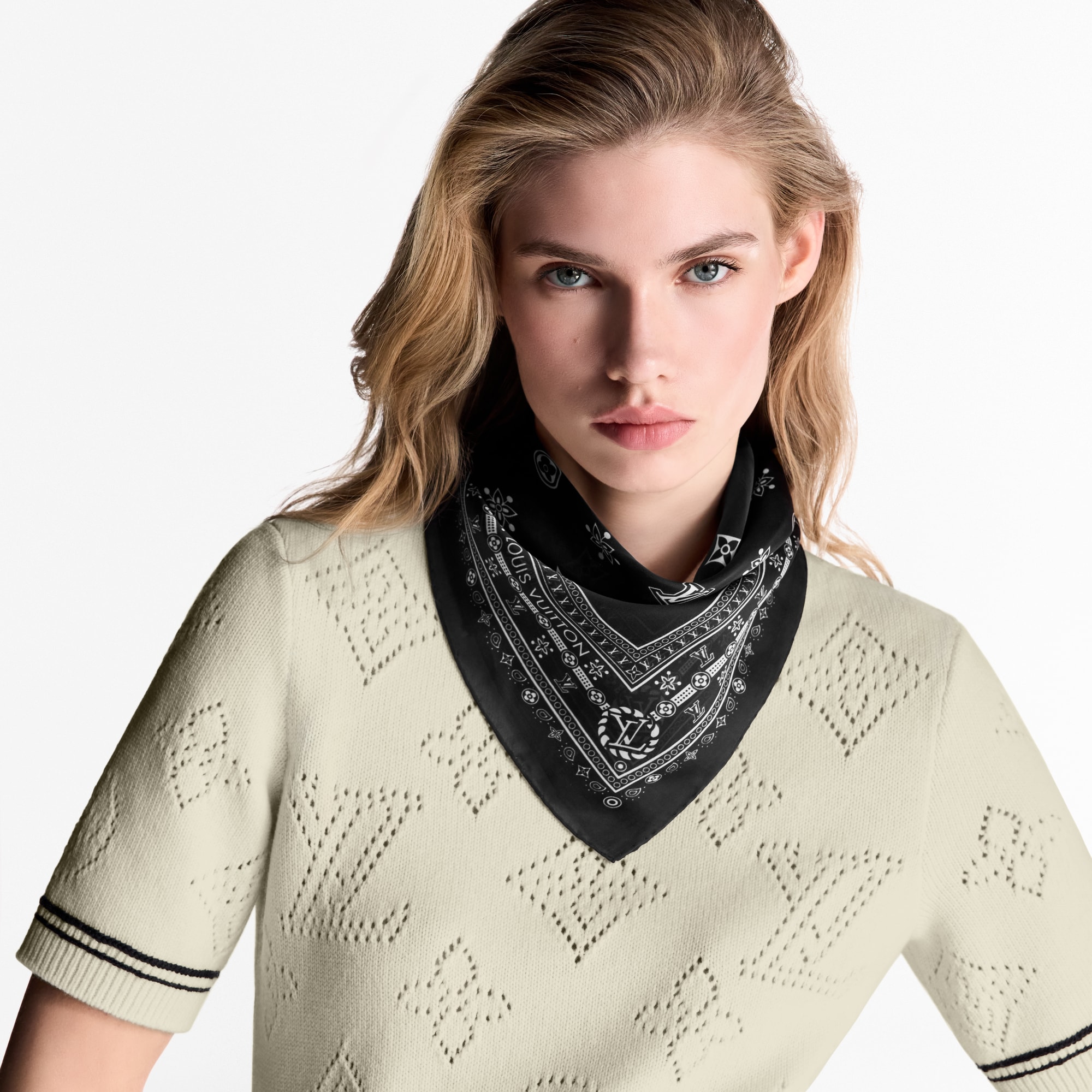 S00 Accessories Silk Squares and Bandeaus  LV Bandana Square 55 | Louis Vuitton ® (Product zoom)