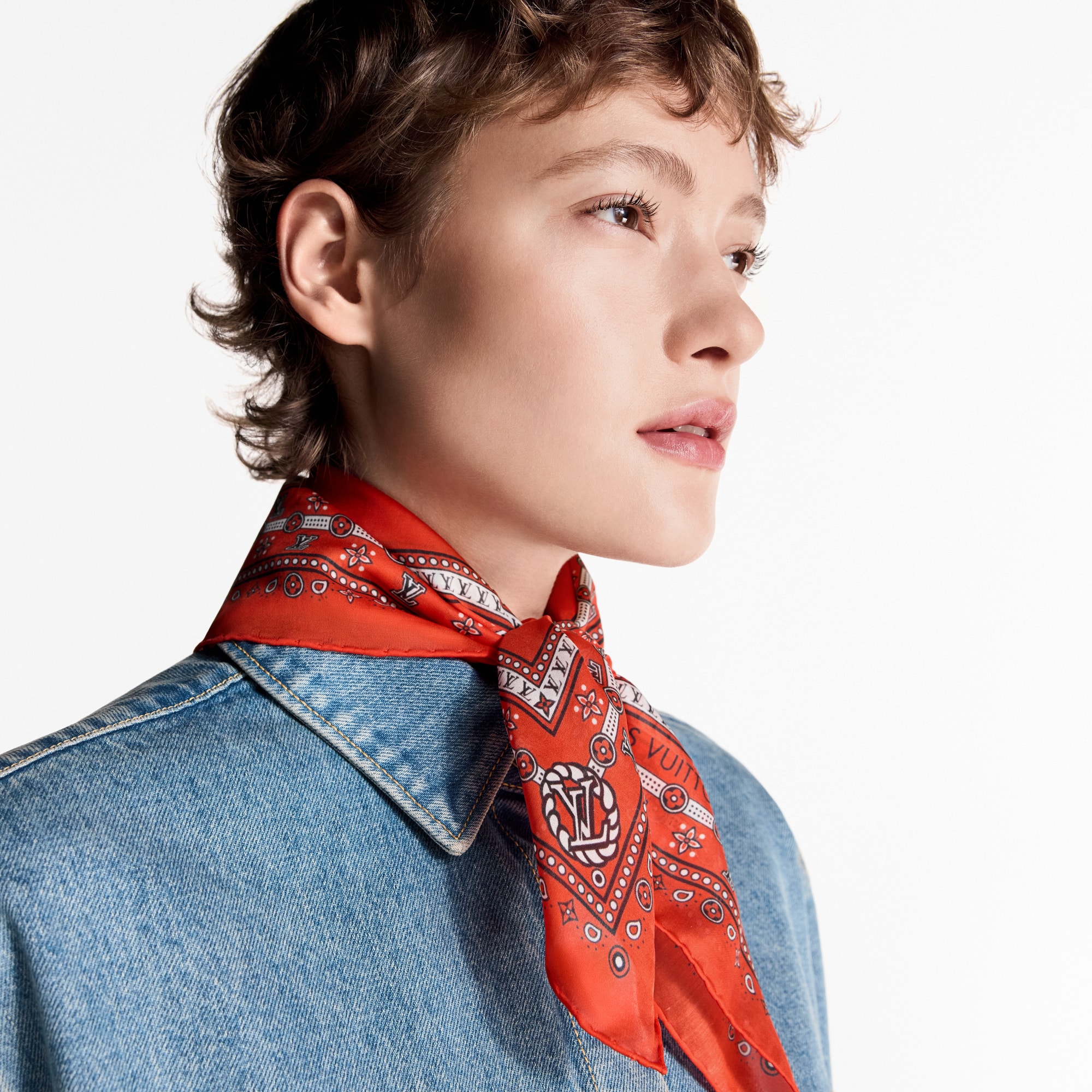 S00 Accessories Silk Squares and Bandeaus  LV Bandana Square 55 | Louis Vuitton ® (Product zoom)