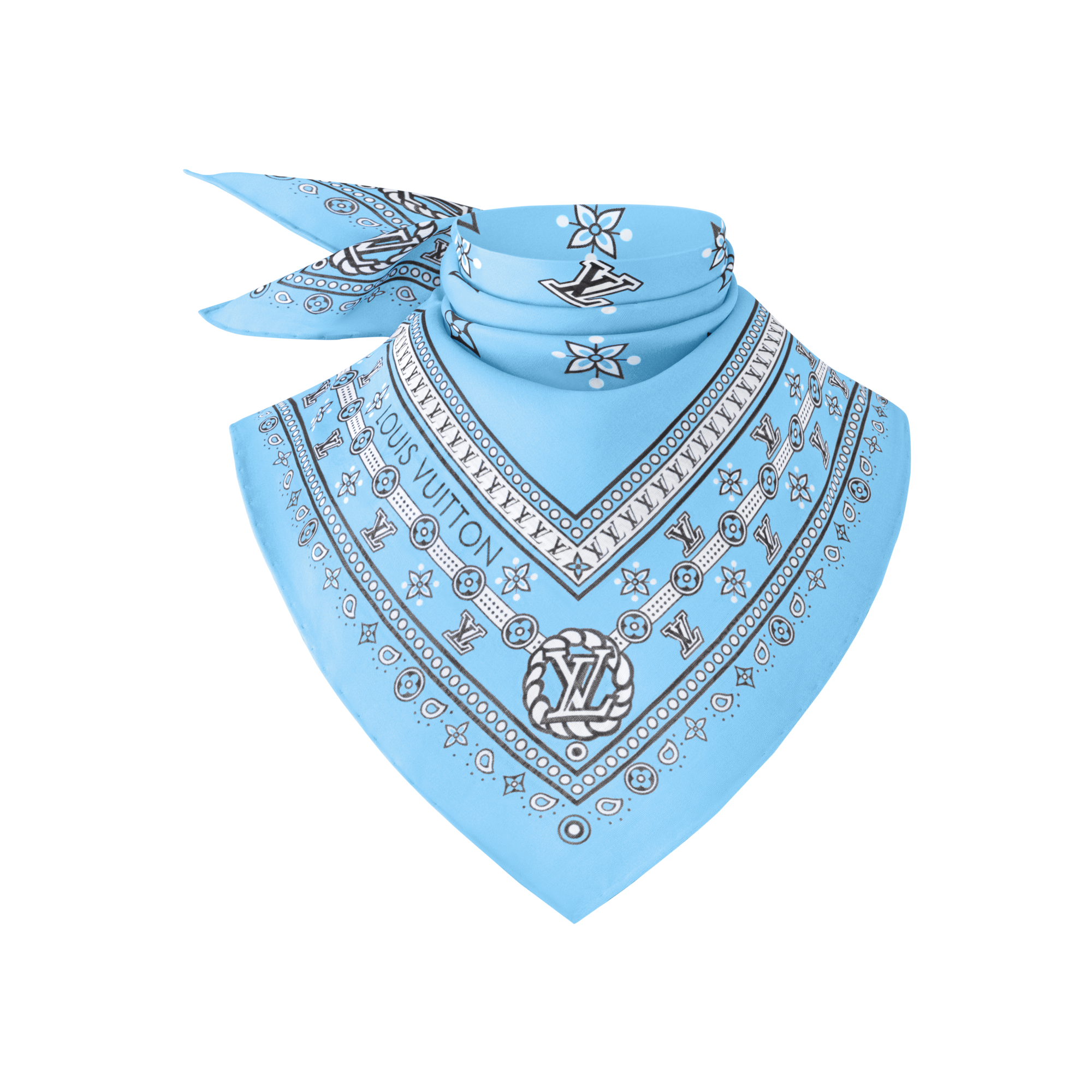 S00 Accessories Silk Squares and Bandeaus  LV Bandana Square 55 | Louis Vuitton ® (Product zoom)