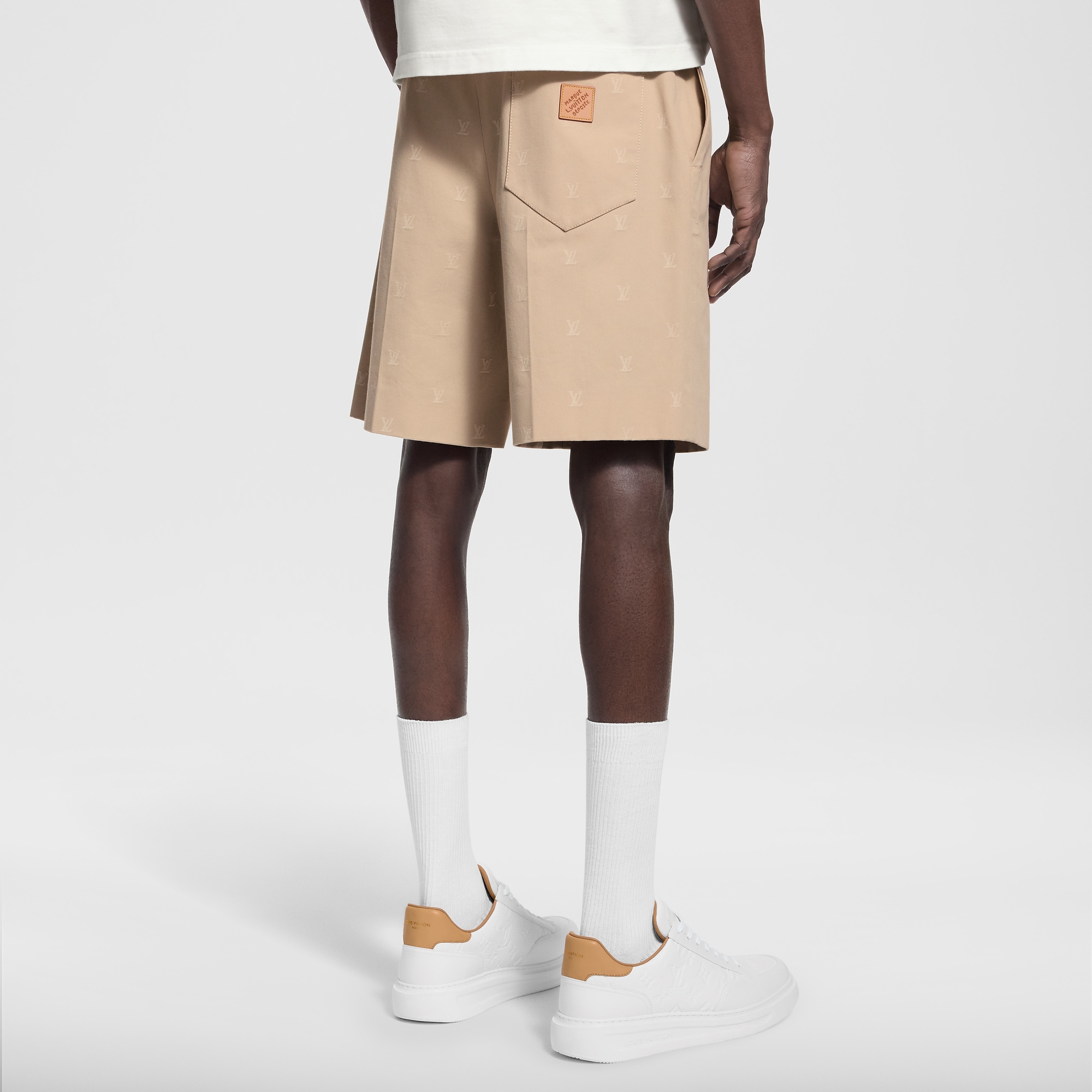 LV Blason Cotton Jacquard Chino Shorts