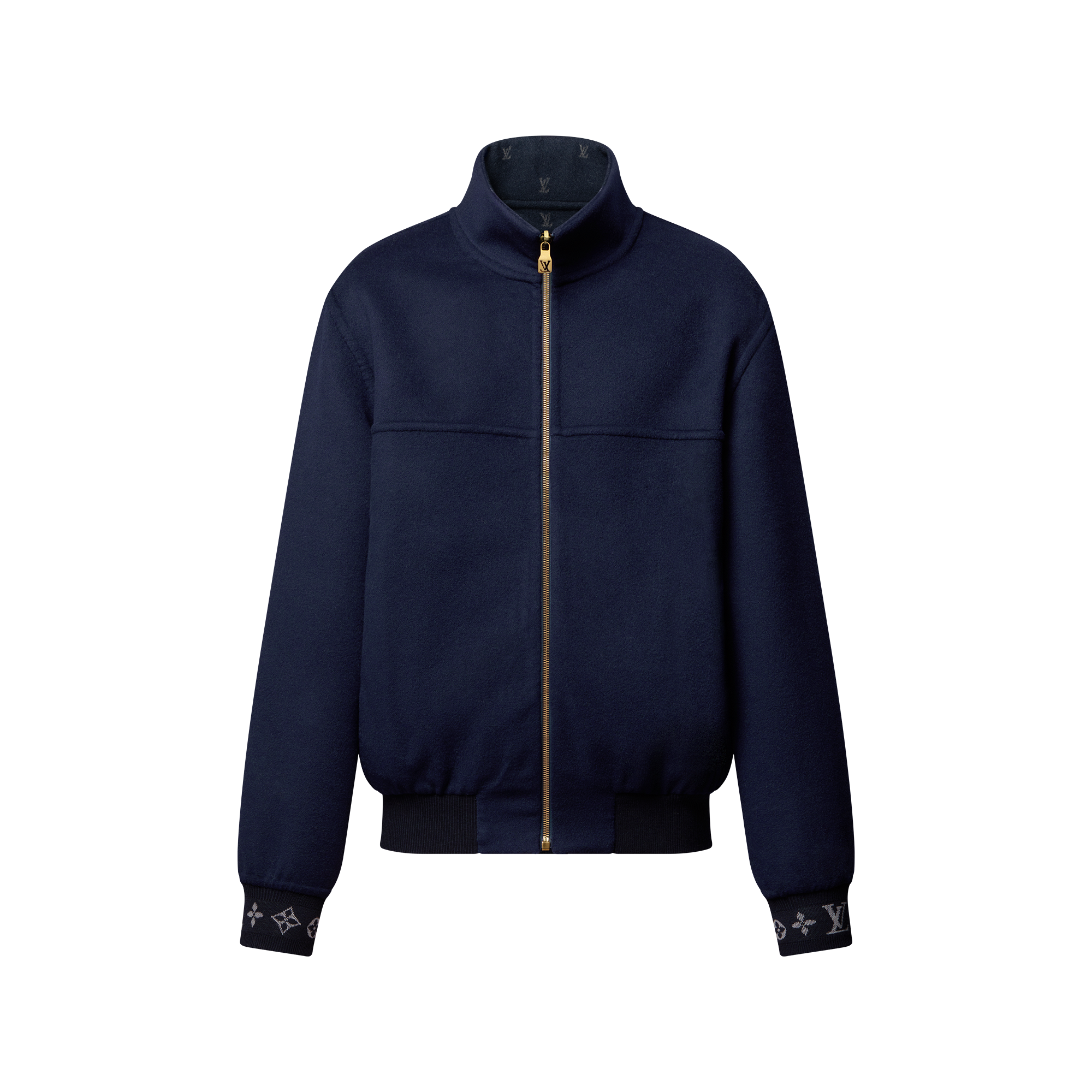 LV Blason Double Face Wool-Silk Blend Reversible Blouson - New 