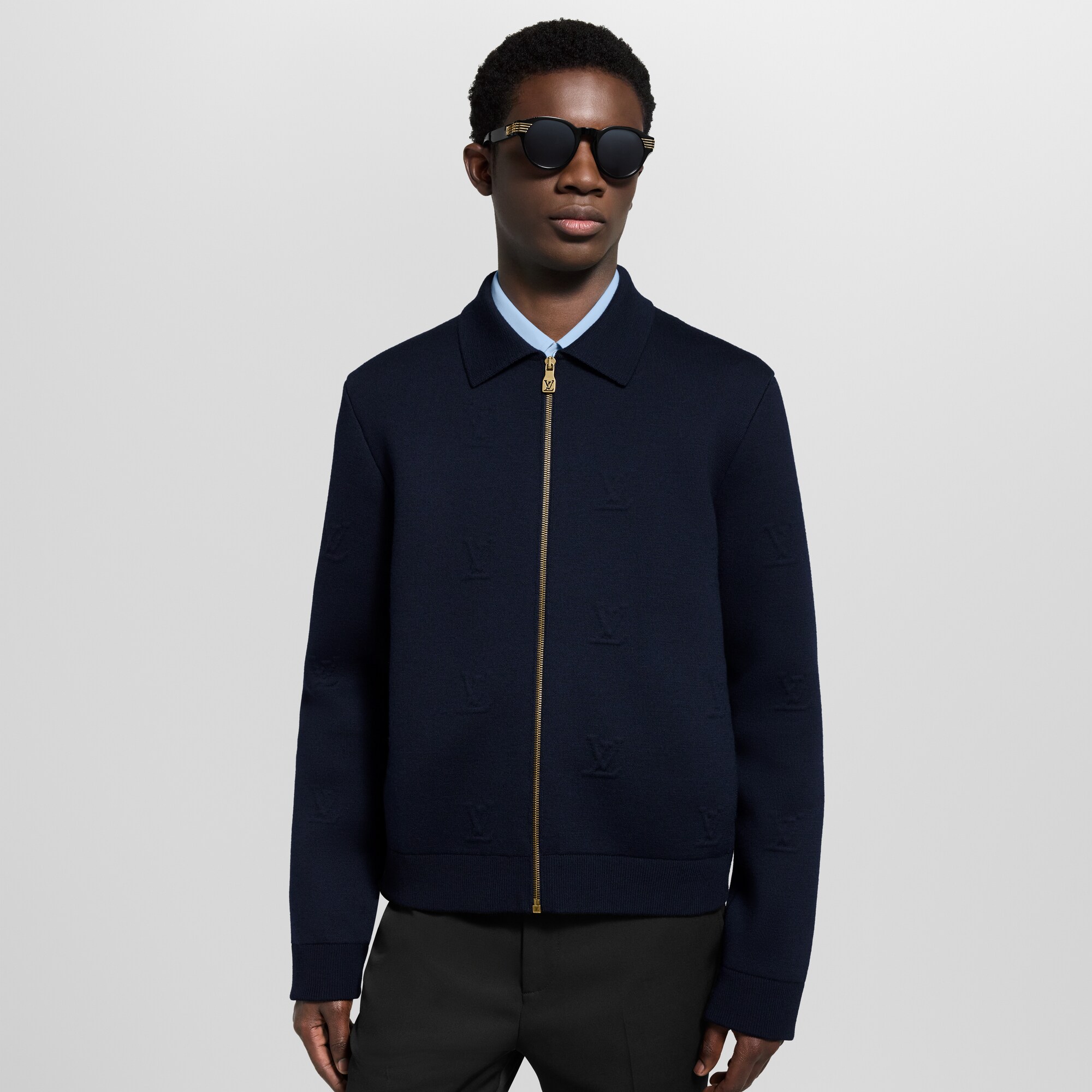  Ready-to-Wear All Ready-to-Wear LV Blason Embossed Zipped Blouson | Louis Vuitton ® (Product zoom)