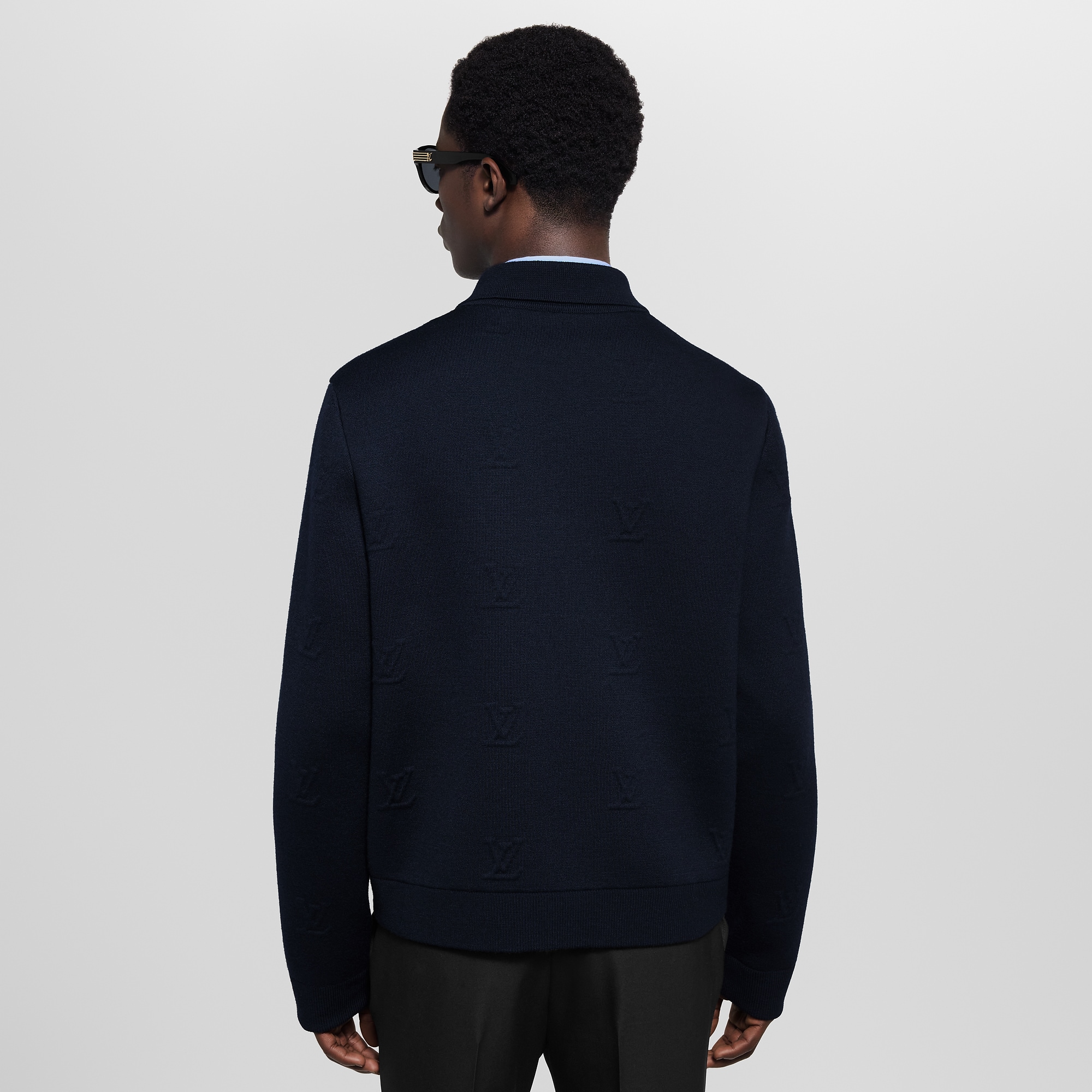 LV Blason Embossed Zipped Blouson
