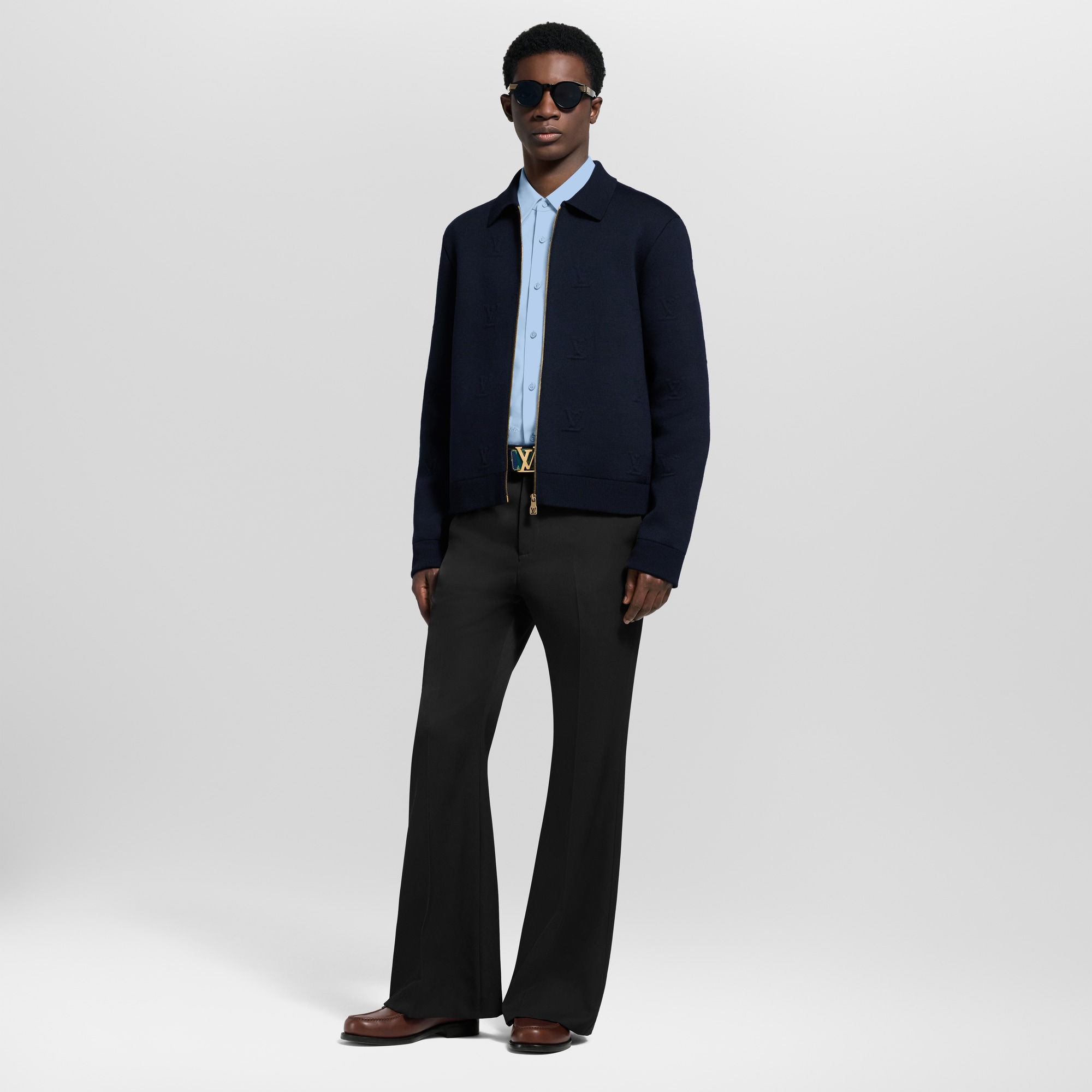 Ready-to-Wear All Ready-to-Wear LV Blason Embossed Zipped Blouson | Louis Vuitton ® (Product zoom)