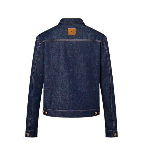 Ready-to-Wear Coats and Outerwear LV Blason Embroidered Denim Blouson | Louis Vuitton ® (Product zoom)