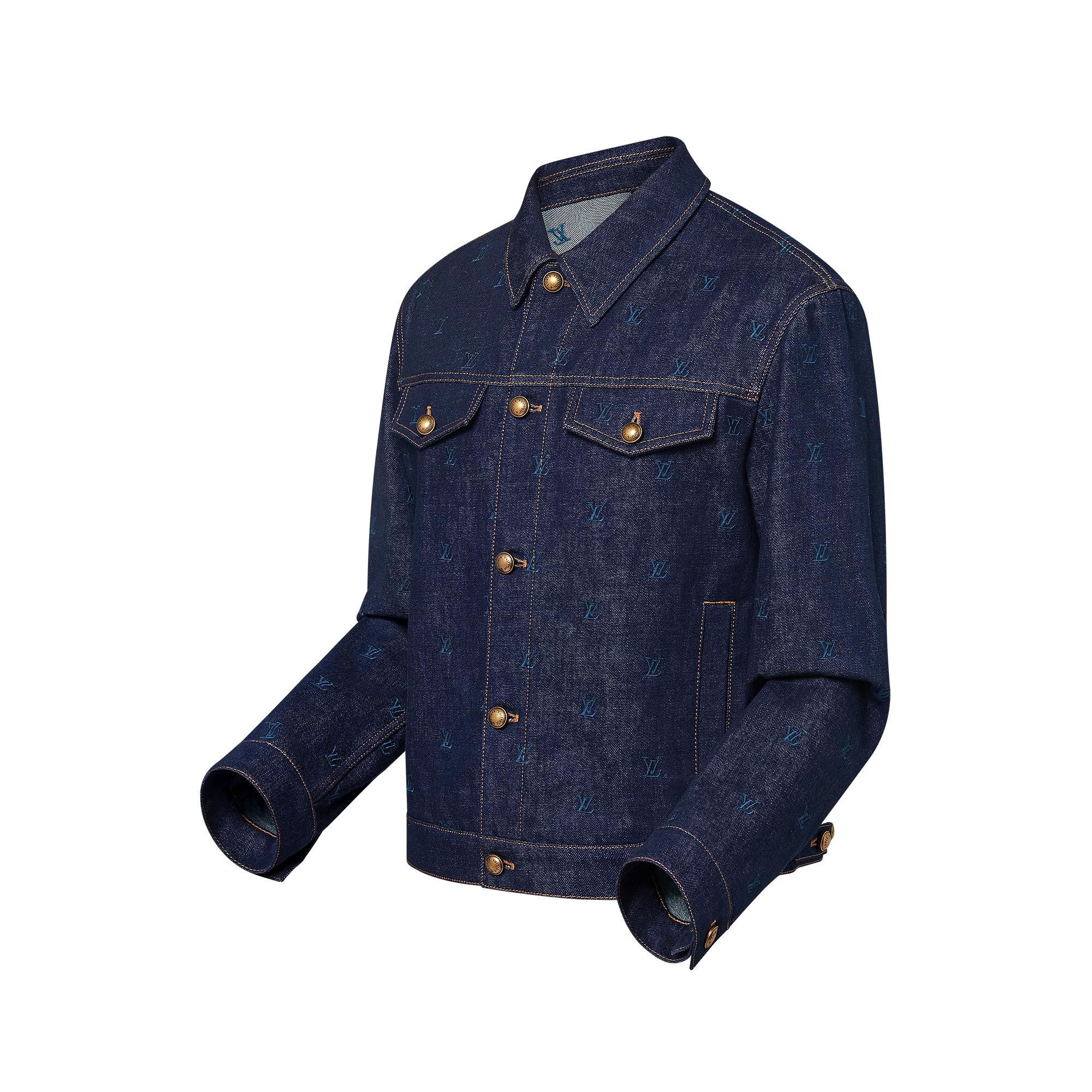 LV Blason Embroidered Denim Blouson