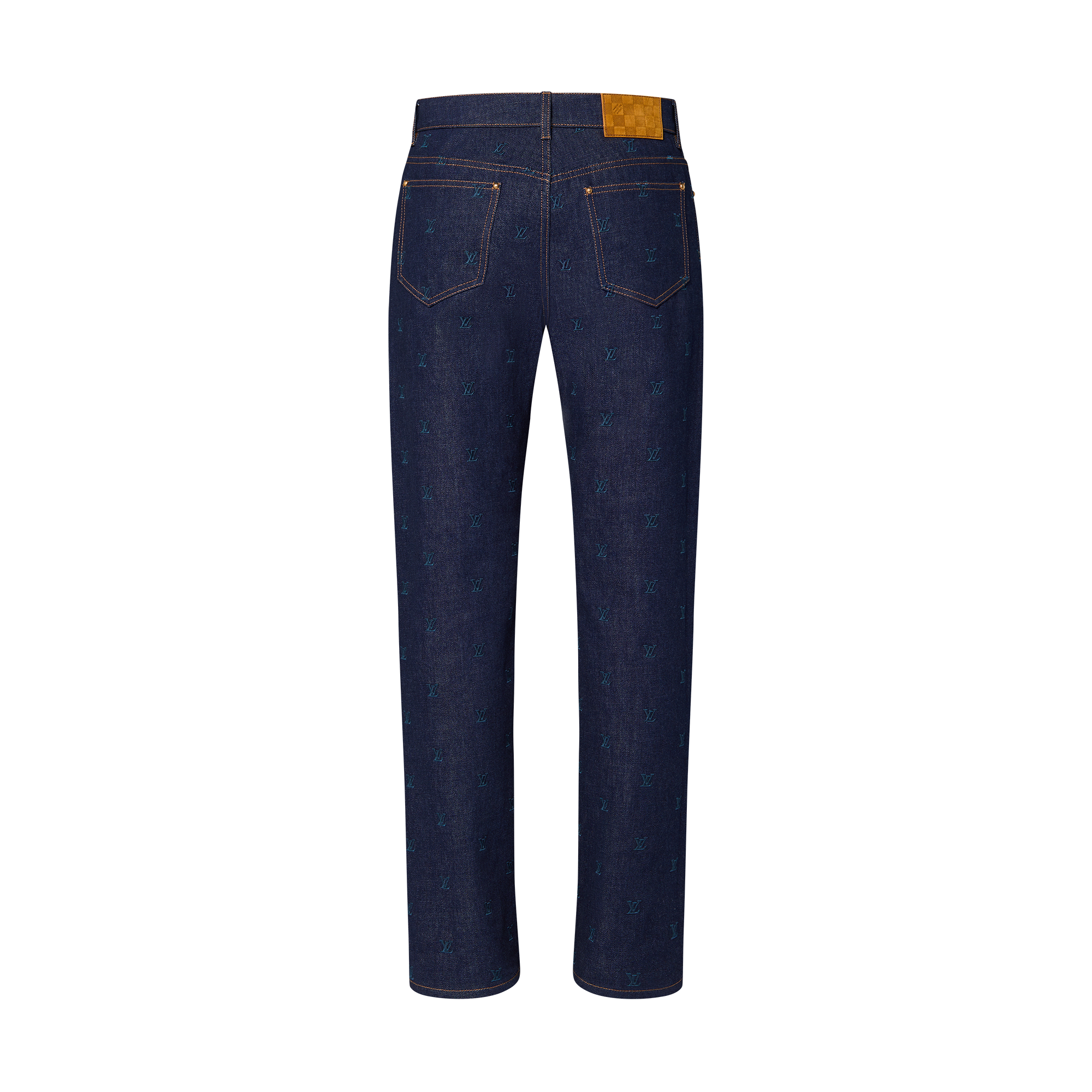  Ready-to-Wear Denim LV Blason Embroidered Denim Pants | Louis Vuitton ® (Product zoom)