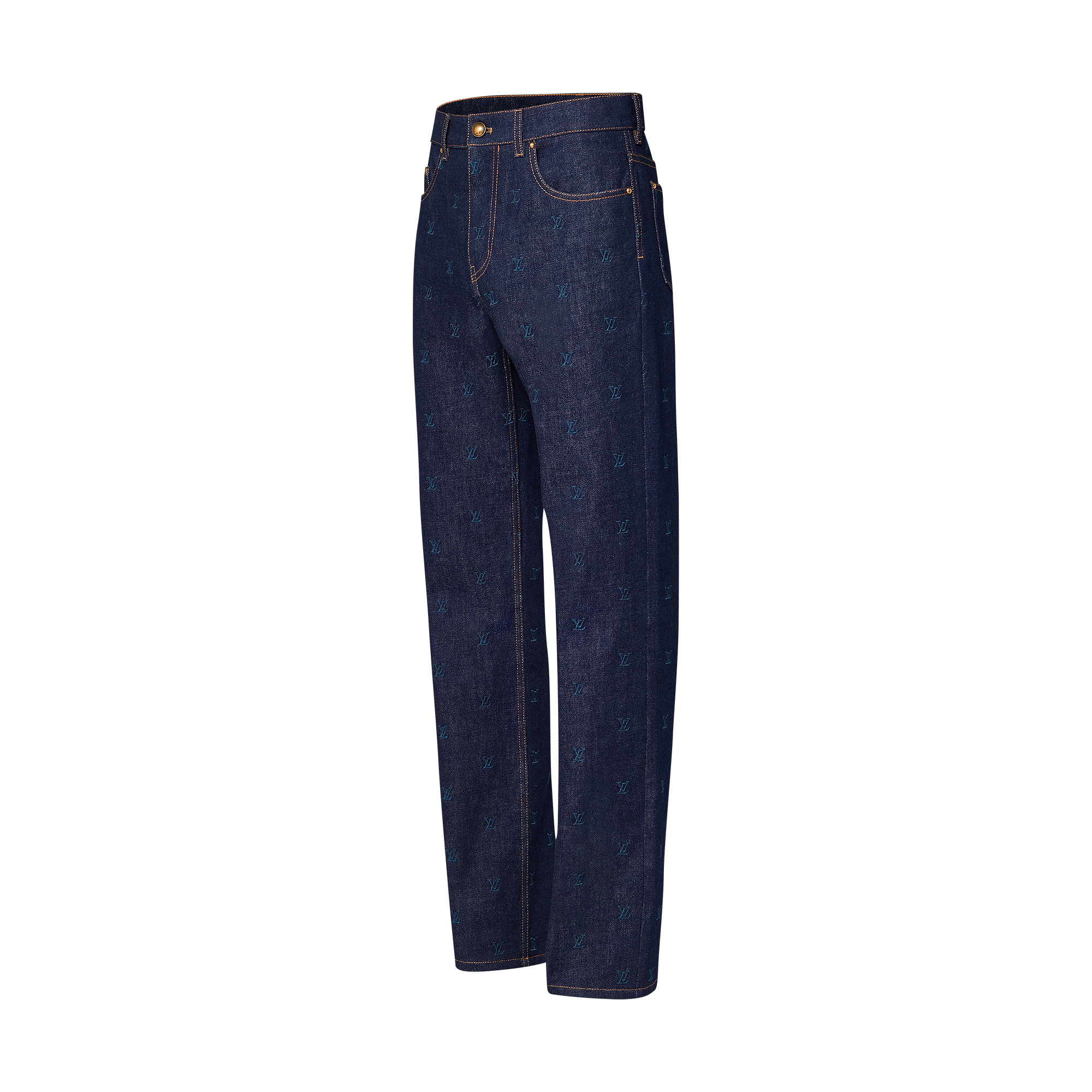 LV Blason Embroidered Denim Pants