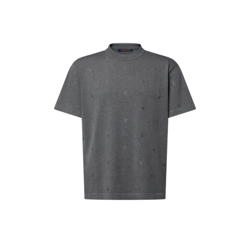 Ready-to-Wear Knitwear and Sweatshirts LV Blason Embroidered Short-Sleeved Crewneck | Louis Vuitton ® (Product zoom)