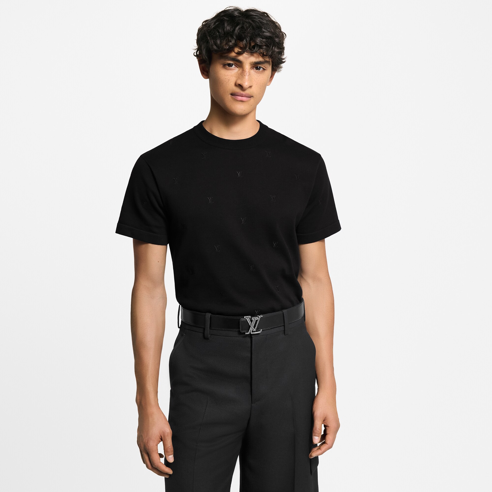 LV Blason Embroidered Short-Sleeved Crewneck
