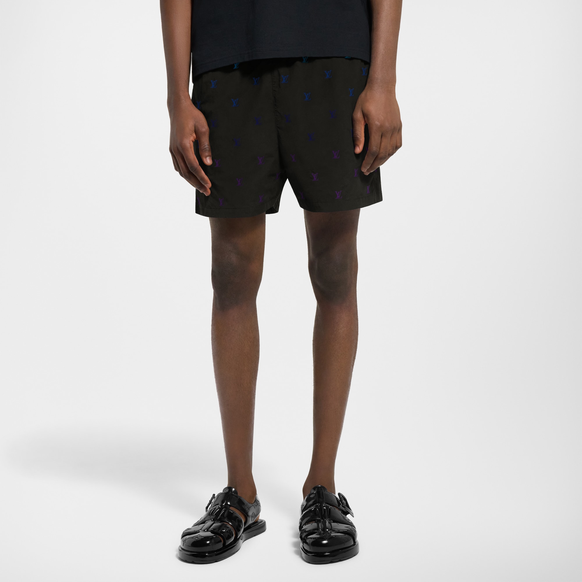  Ready-to-Wear Swimwear LV Blason Gradient Embroidered Swim Shorts | Louis Vuitton ® (Product zoom)
