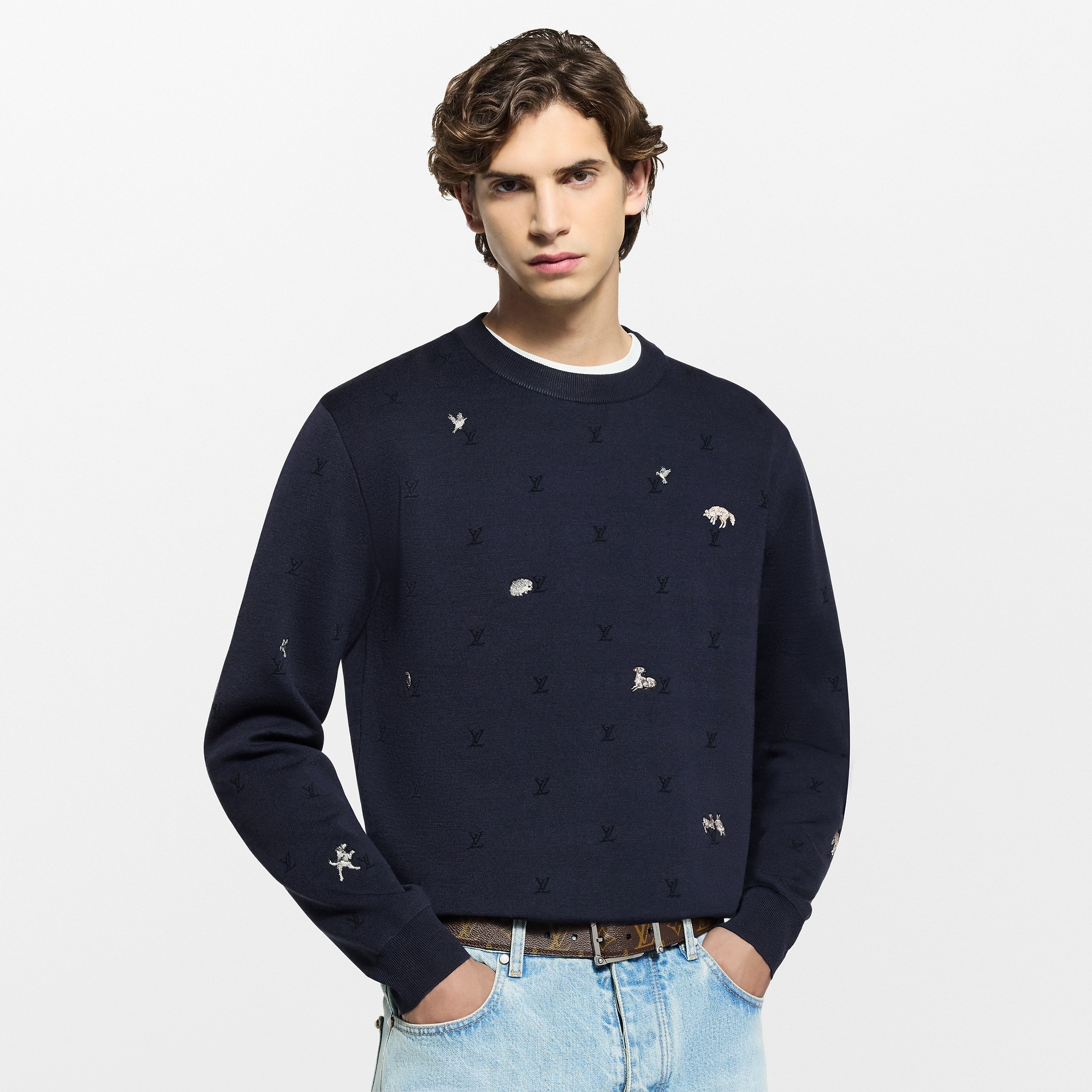 LV Blason Long-Sleeved Crewneck
