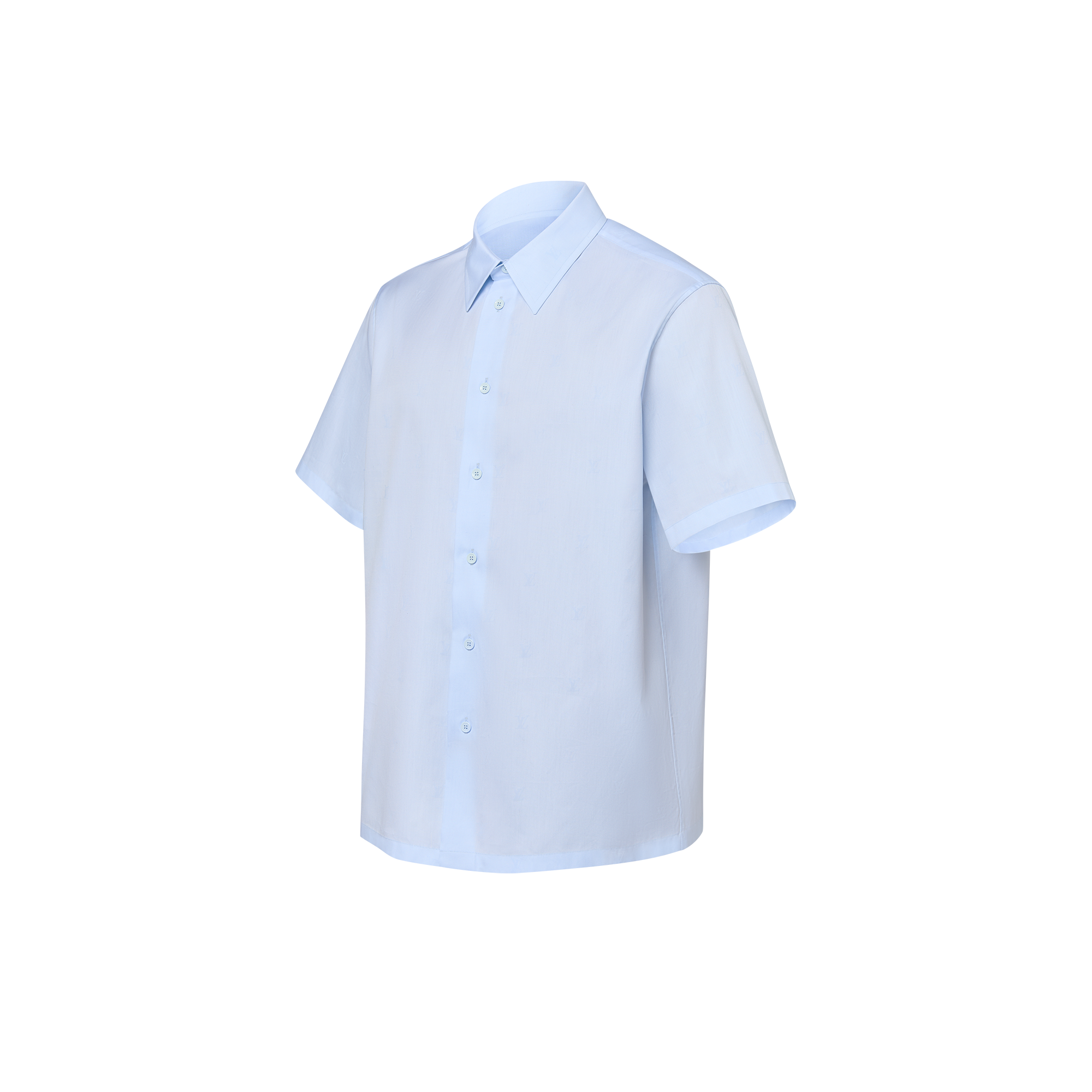  Ready-to-Wear Shirts LV BLason Printed Cotton Short-Sleeved Oxford Shirt | Louis Vuitton ® (Product zoom)