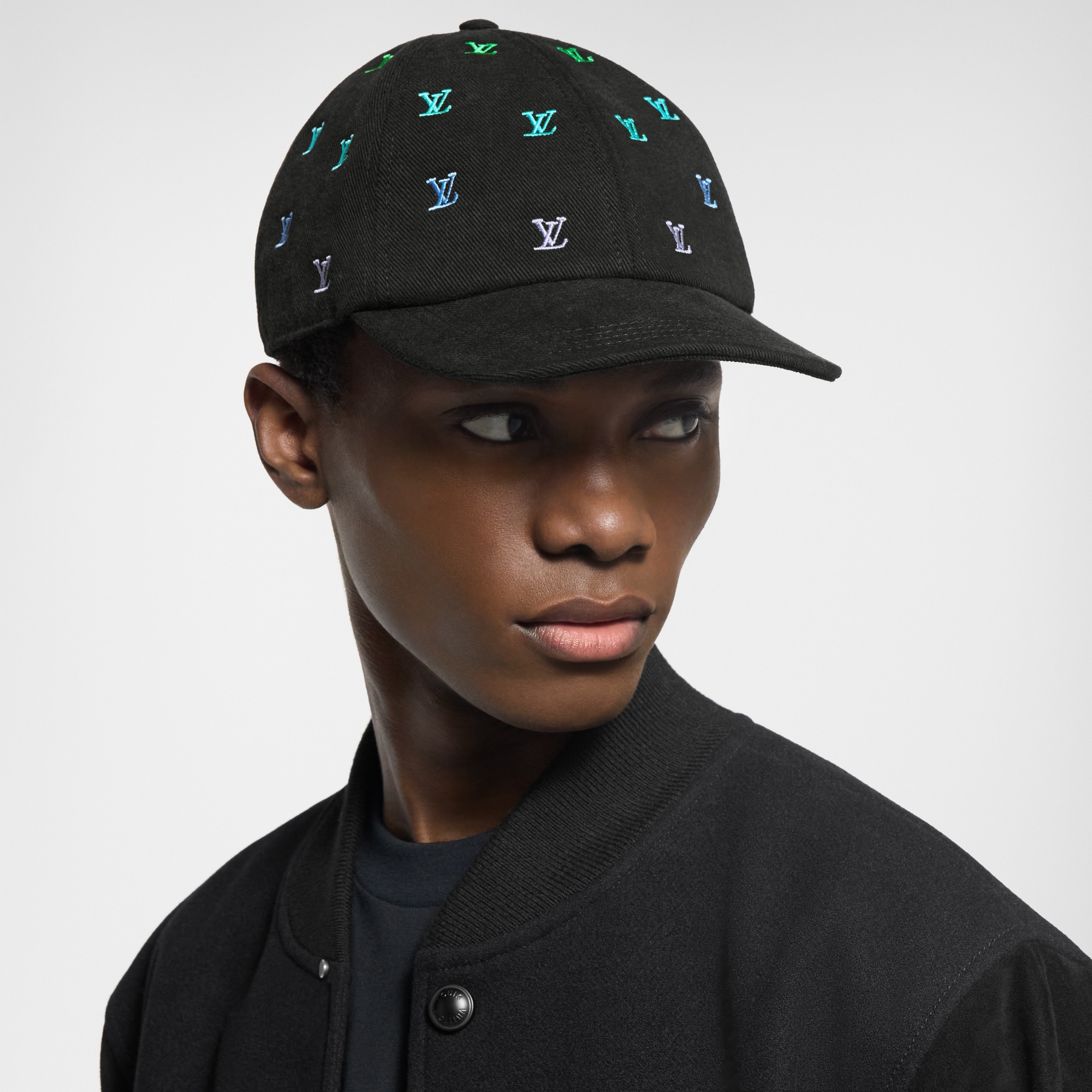 S00 Accessories Hats, Beanies and Gloves LV Blason Shading Denim Cap | Louis Vuitton ® (Product zoom)