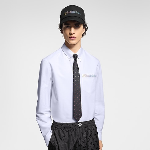 S00 Accessories Ties and Pocket Squares LV Blason Shading Tie | Louis Vuitton ® (Product zoom)