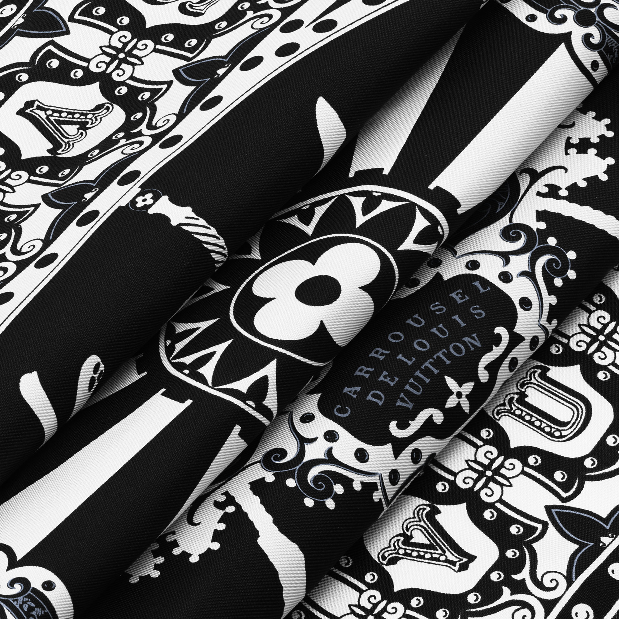 S00 Accessories Silk Squares and Bandeaus  LV Carrousel Square 70 | Louis Vuitton ® (Product zoom)