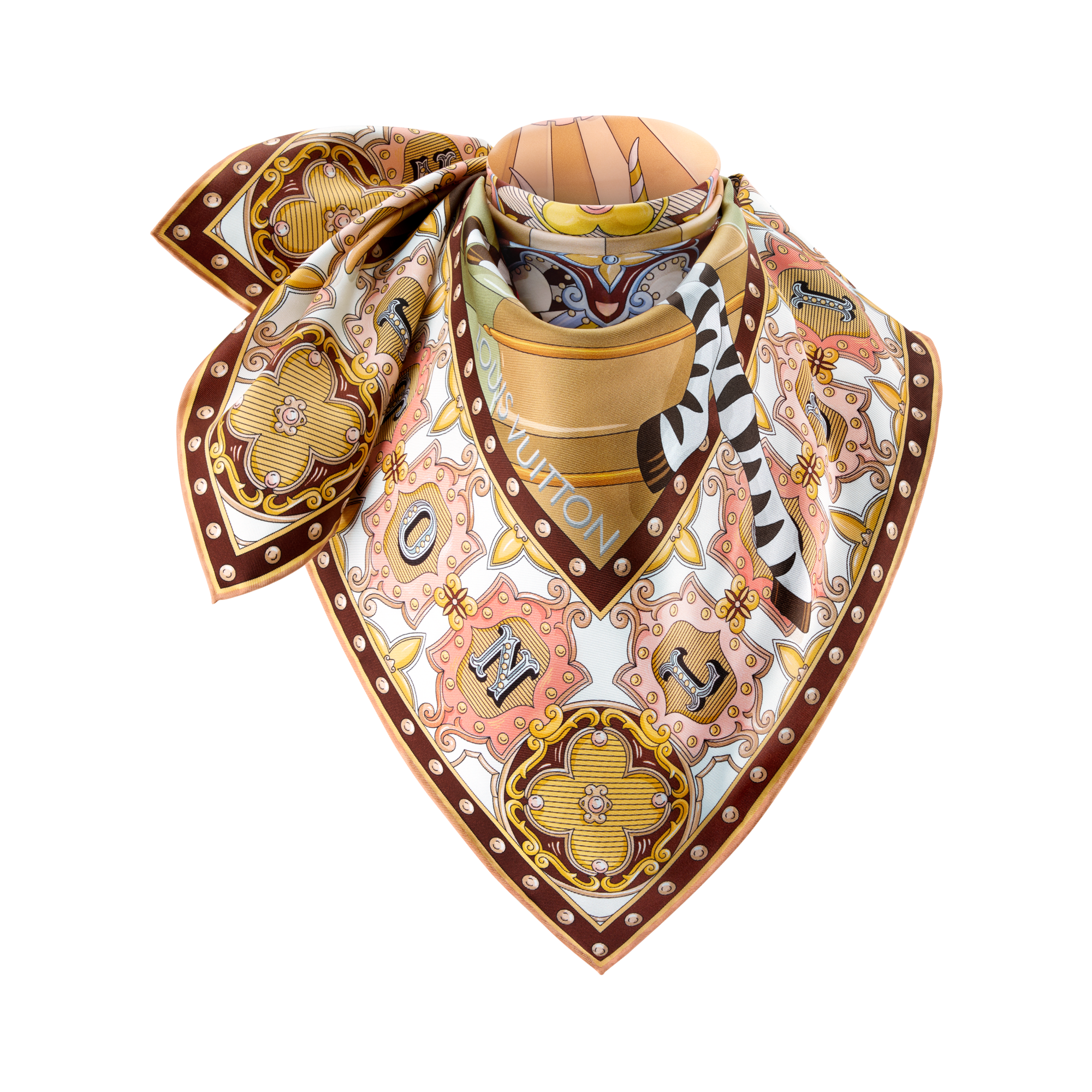 S00 Accessories Silk Squares and Bandeaus  LV Carrousel Square 90 | Louis Vuitton ® (Product zoom)