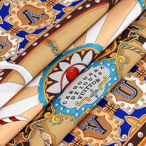 S00 Accessories Silk Squares and Bandeaus LV Carrousel Square 90 | Louis Vuitton ® (Product zoom)