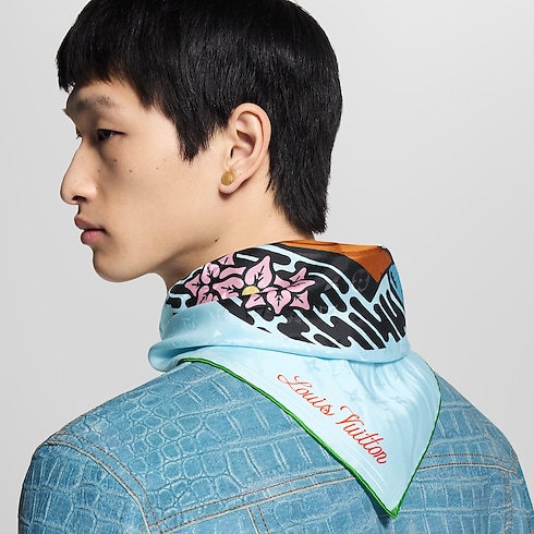 S00 Accessories Silk and Bandanas LV City Stamp Bandana | Louis Vuitton ® (Product zoom)