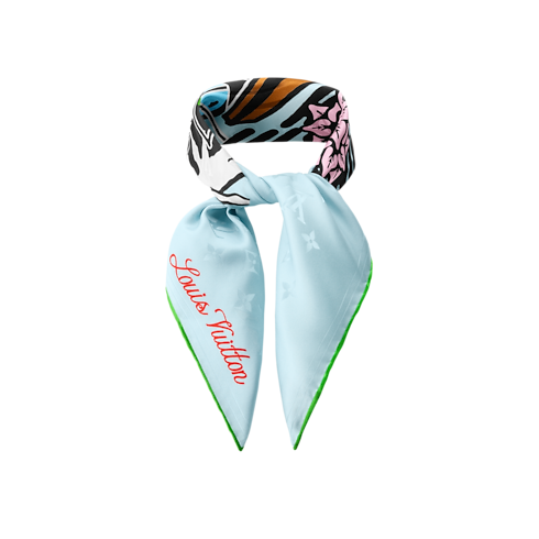 S00 Accessories Silk and Bandanas LV City Stamp Bandana | Louis Vuitton ® (Product zoom)