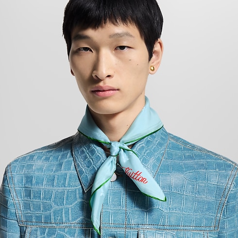 S00 Accessories Silk and Bandanas LV City Stamp Bandana | Louis Vuitton ® (Product zoom)