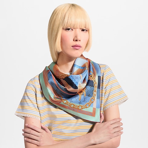 S00 Accessories Silk Squares and Bandeaus LV Classic Strap Square 90 | Louis Vuitton ® (Product zoom)