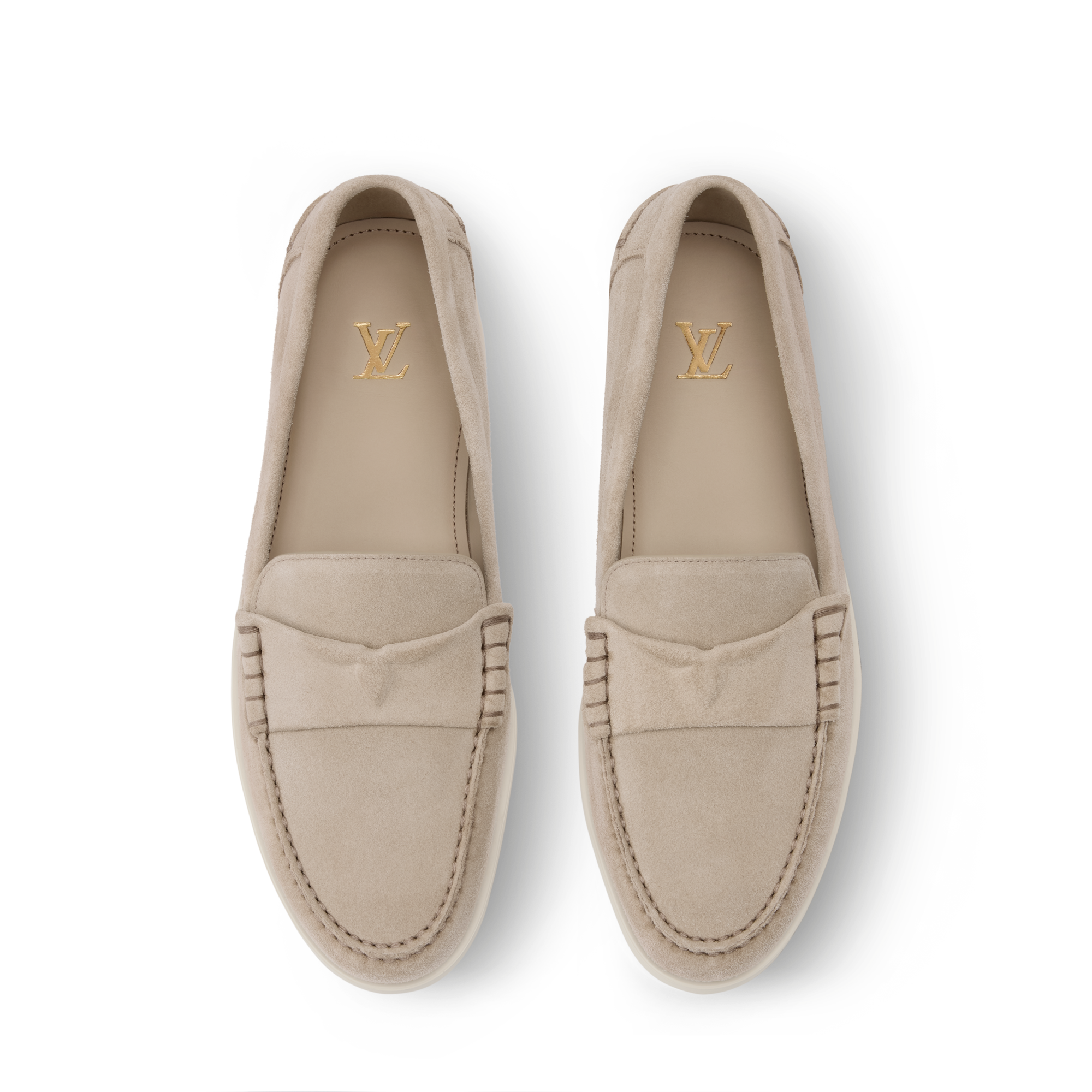 Men Louis Vuitton Yellow Loafers with Silver Accent main image 0