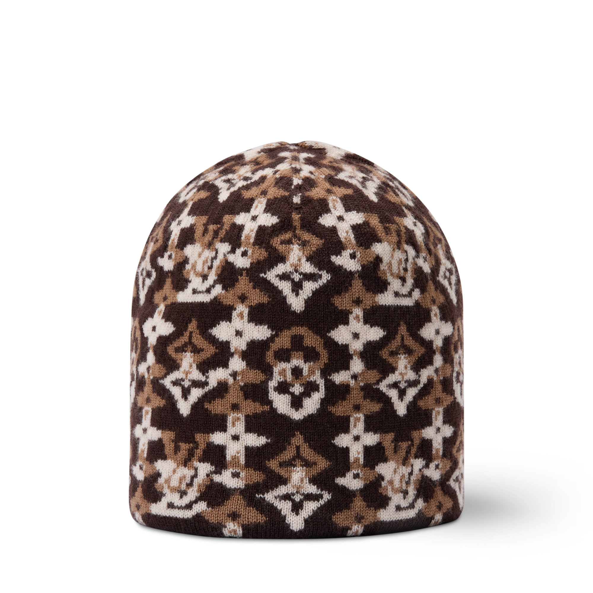 Louis Vuitton Cream and Tan Checkered Beanie Louis Vuitton 2022 Neo Petit Damier Wool Beanie - Brown Hats  main image 4