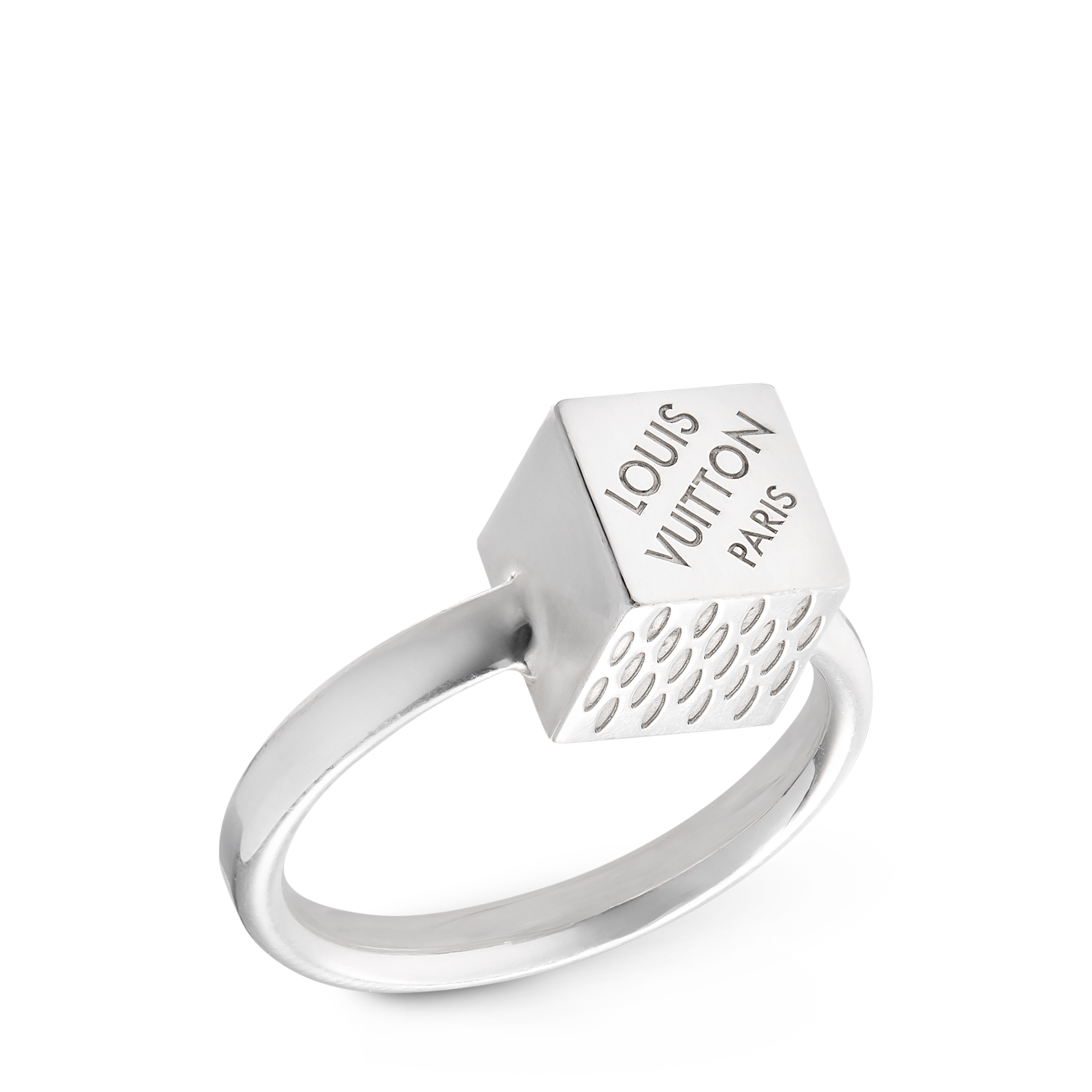 LV Cube Ring Silver S00 - Women - Fashion Jewelry | LOUIS VUITTON ®