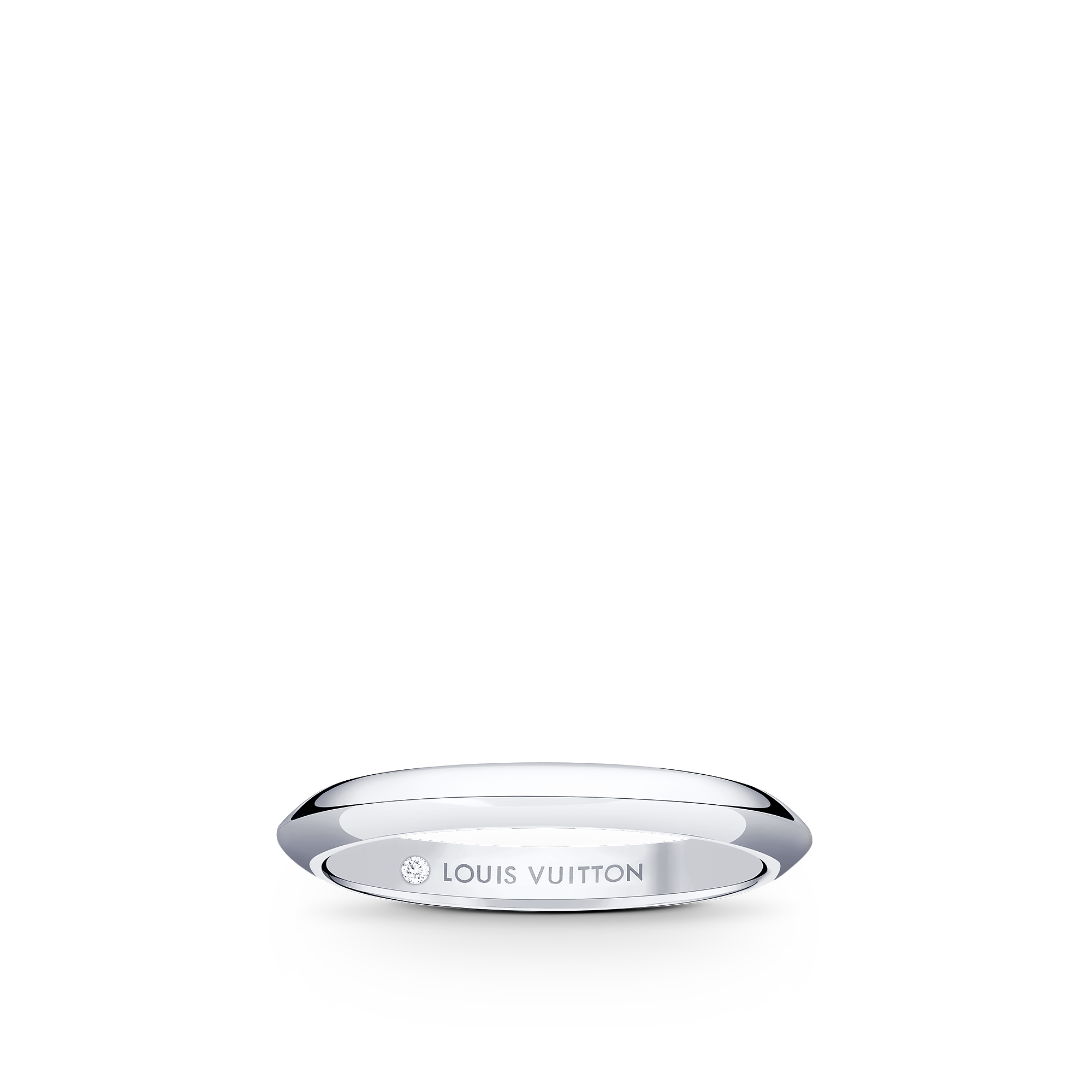 LV Diamonds 2.5mm Band, Platinum