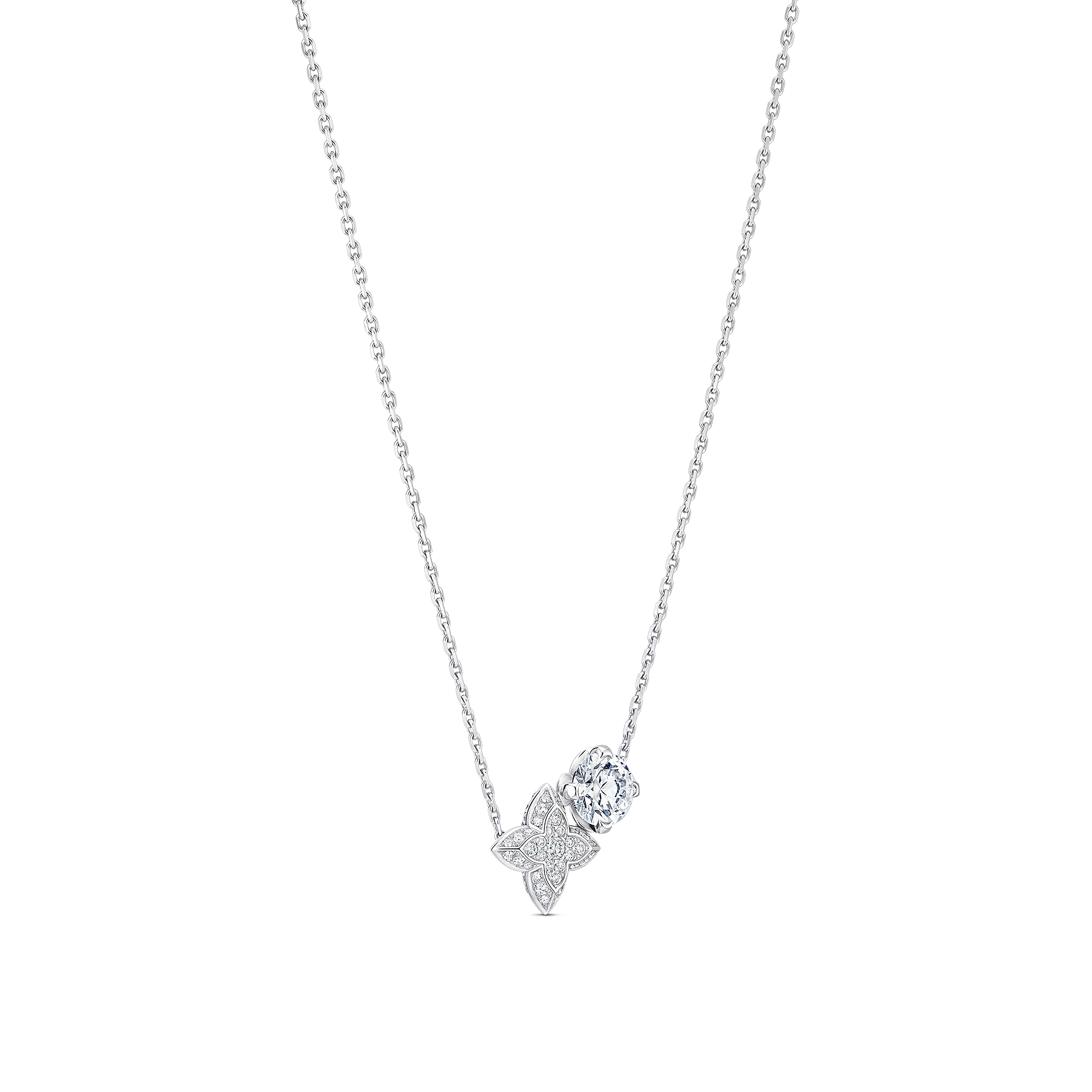 LV Diamonds Double Pendant, Round Brilliant cut