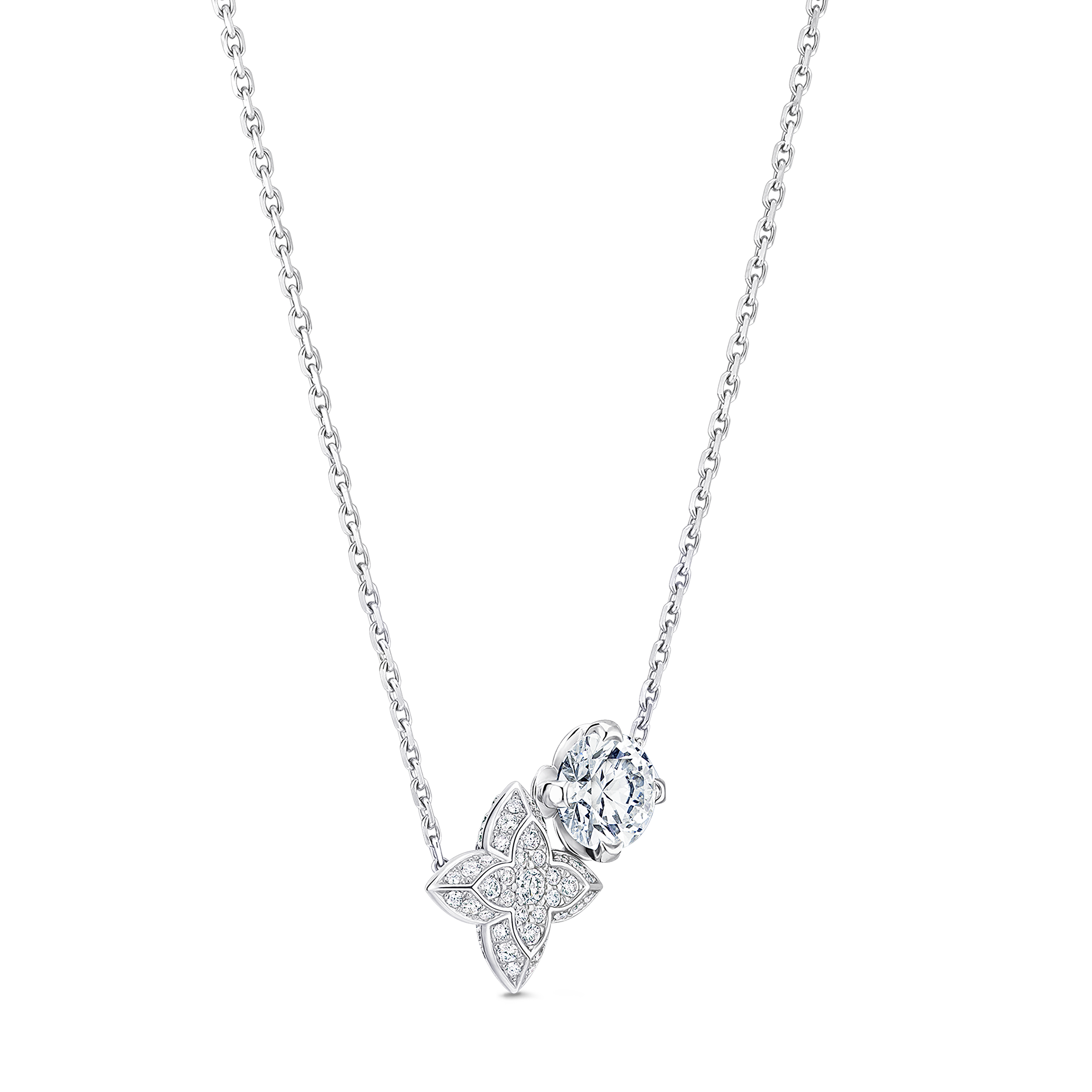  Categories Necklaces and Pendants  LV Diamonds Double Pendant, Round Brilliant cut | Louis Vuitton ® (Product zoom)