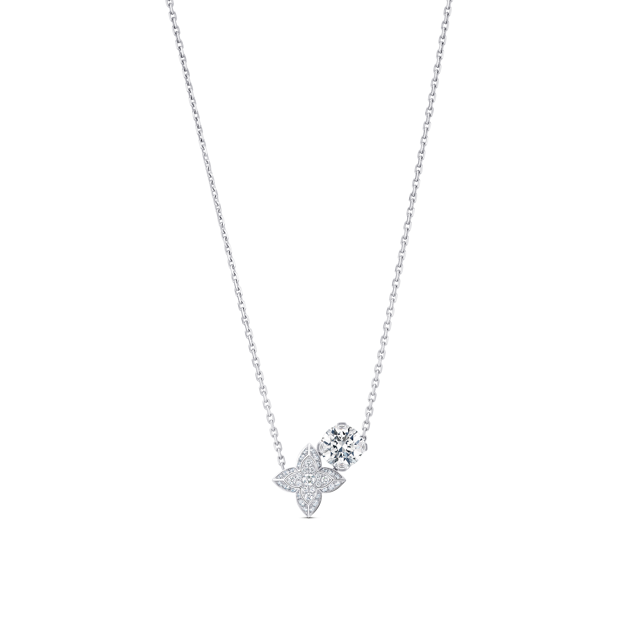  Categories Necklaces and Pendants  LV Diamonds Double Pendant, Round Brilliant cut | Louis Vuitton ® (Product zoom)
