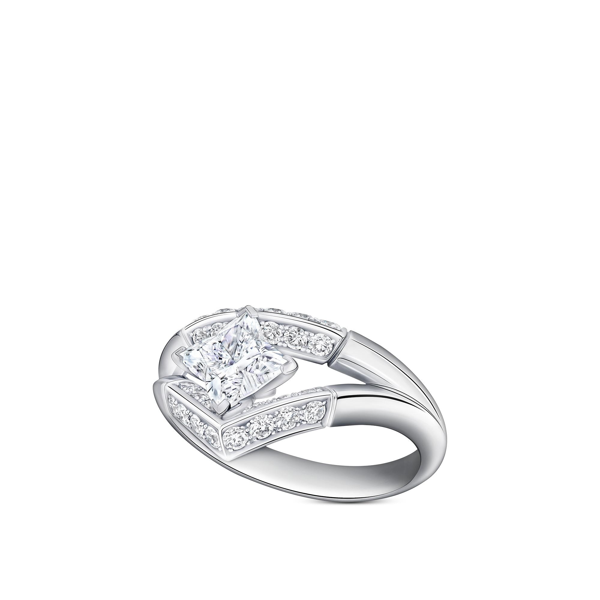  Collections LV Diamonds LV Diamonds Pavé Double Ring, LV Monogram Star cut | Louis Vuitton ® (Product zoom)
