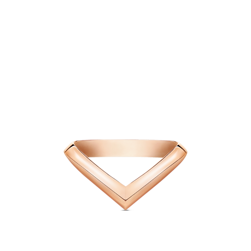 Categories Wedding Bands LV Diamonds V Ring, Pink Gold | Louis Vuitton ® (Product zoom)