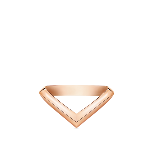 Categories Wedding Bands LV Diamonds V Ring, Pink Gold | Louis Vuitton ® (Product zoom)