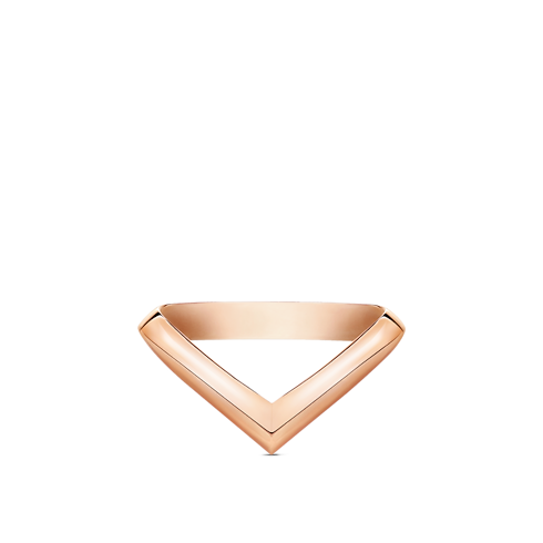 Categories Wedding Bands LV Diamonds V Ring, Pink Gold | Louis Vuitton ® (Product zoom)
