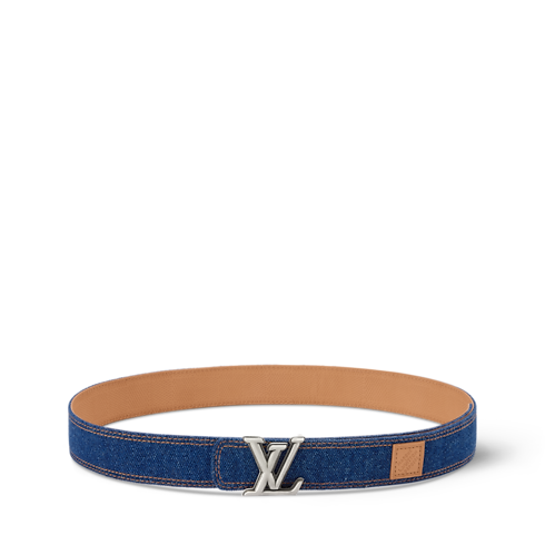 Accessories Belts LV Dimension Denim 35mm Reversible Belt | Louis Vuitton ® (Product zoom)