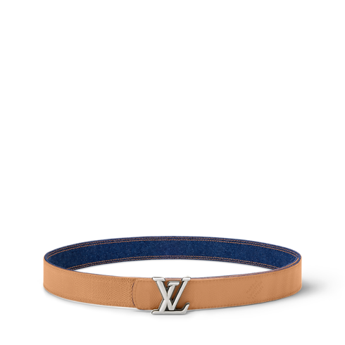 Accessories Belts LV Dimension Denim 35mm Reversible Belt | Louis Vuitton ® (Product zoom)