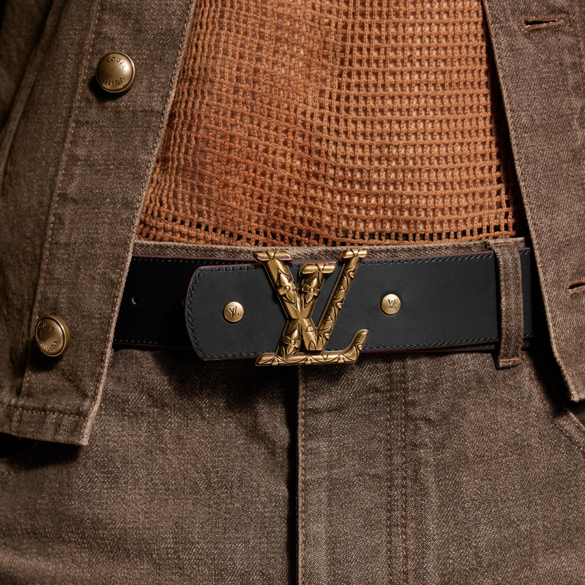 LV Dimension Drift Flower Studs 40mm Reversible Belt - Men  display picture 2