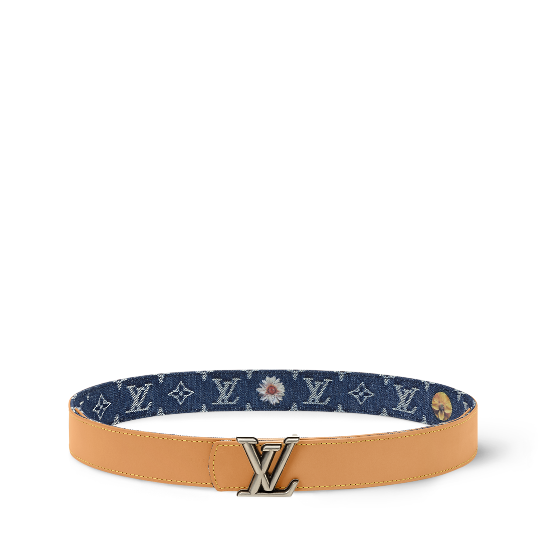 LV Dimension Monogram Denim Flower 35mm Reversible Belt - Men ...