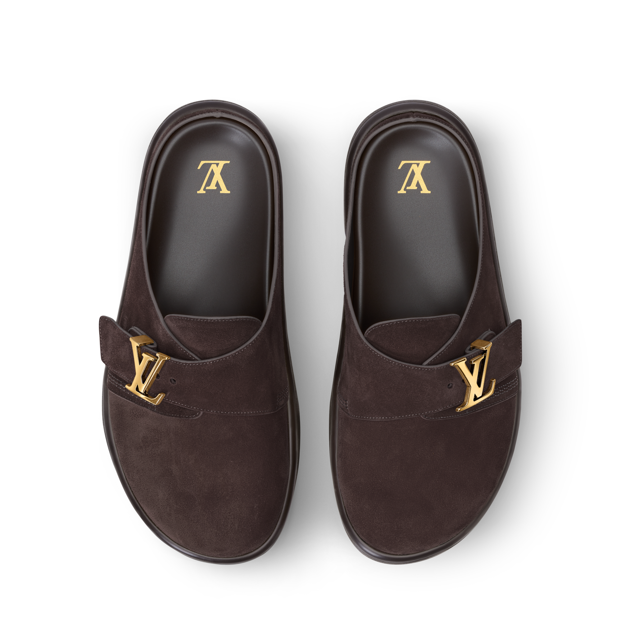 Louis Vuitton Suede Leather Noir LV Easy Sandals 7 Louis Vuitton Easy Line Mule – Black Monogram Empreinte  main image 3